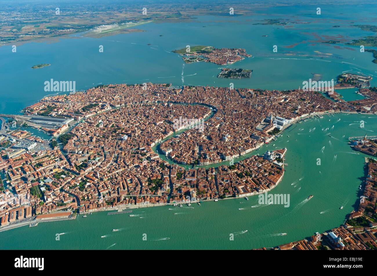 Aerial view of Venice city, Italy, Europe Stock Photo - Alamy