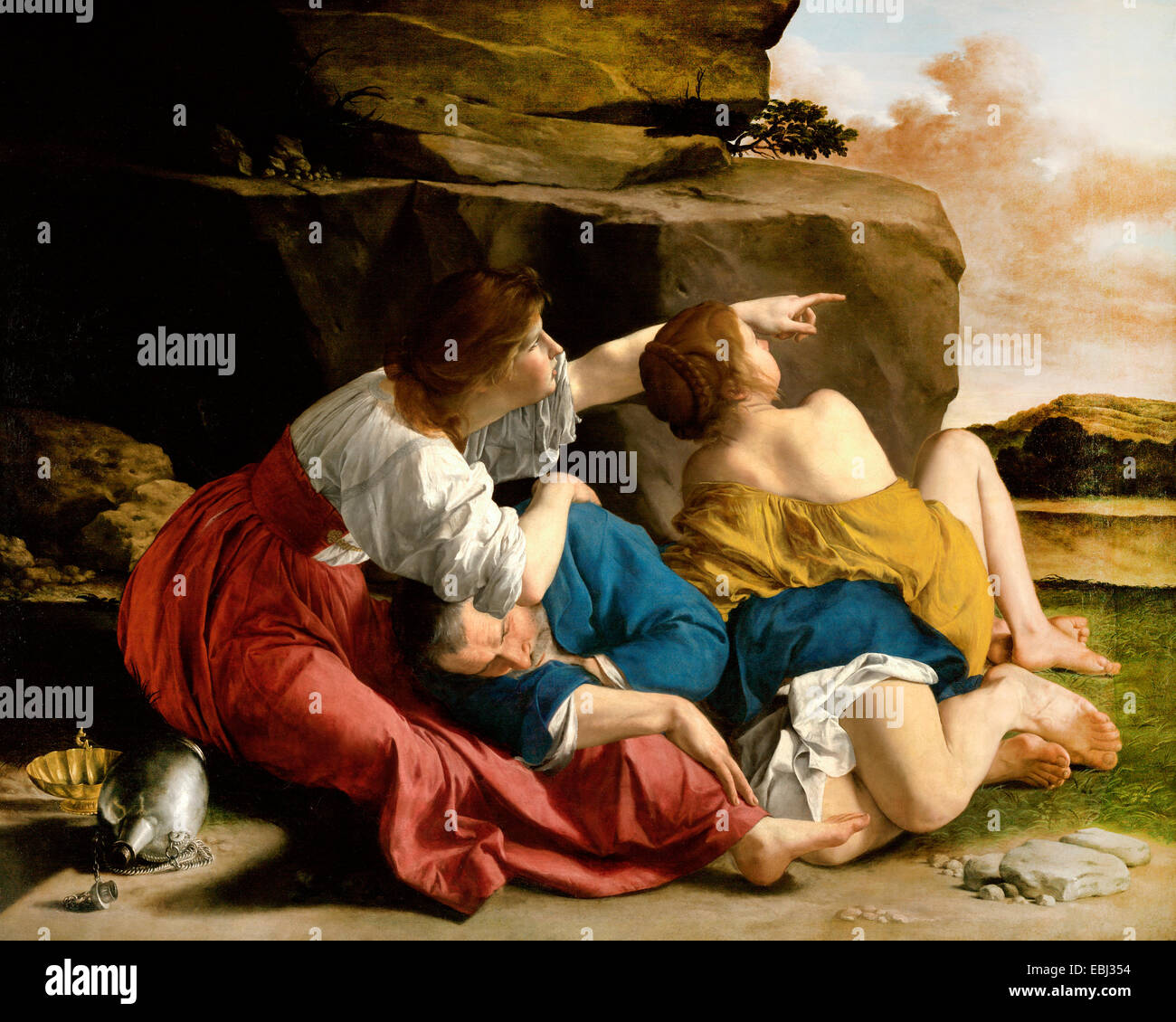 Orazio Gentileschi, Lot and His Daughters. Circa 1622. Oil on canvas ...
