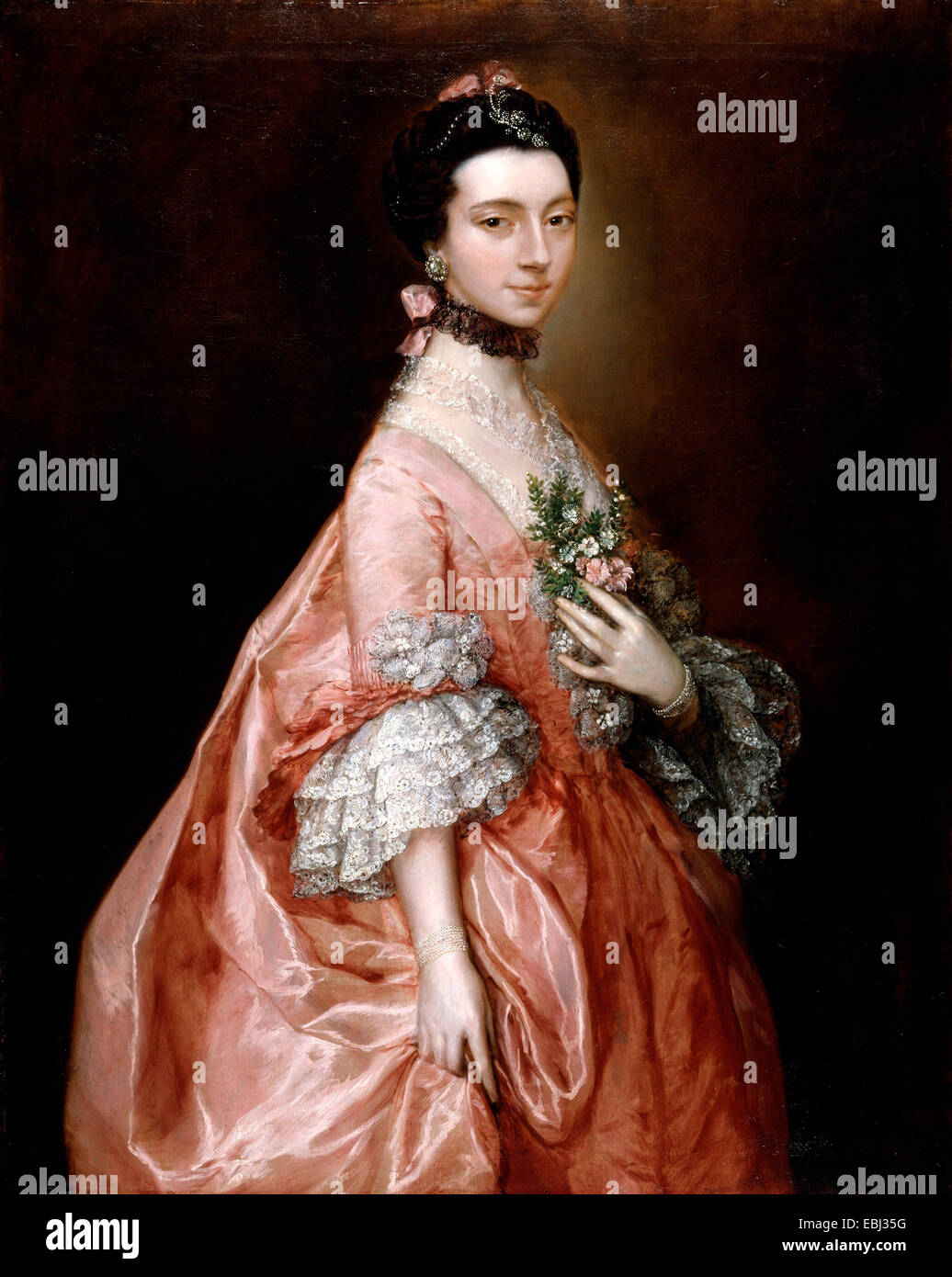 Thomas Gainsborough, Mary Little, Later Lady Carr. Circa 1763. Oil on canvas. Yale Center for British Art, New Haven, USA. Stock Photo