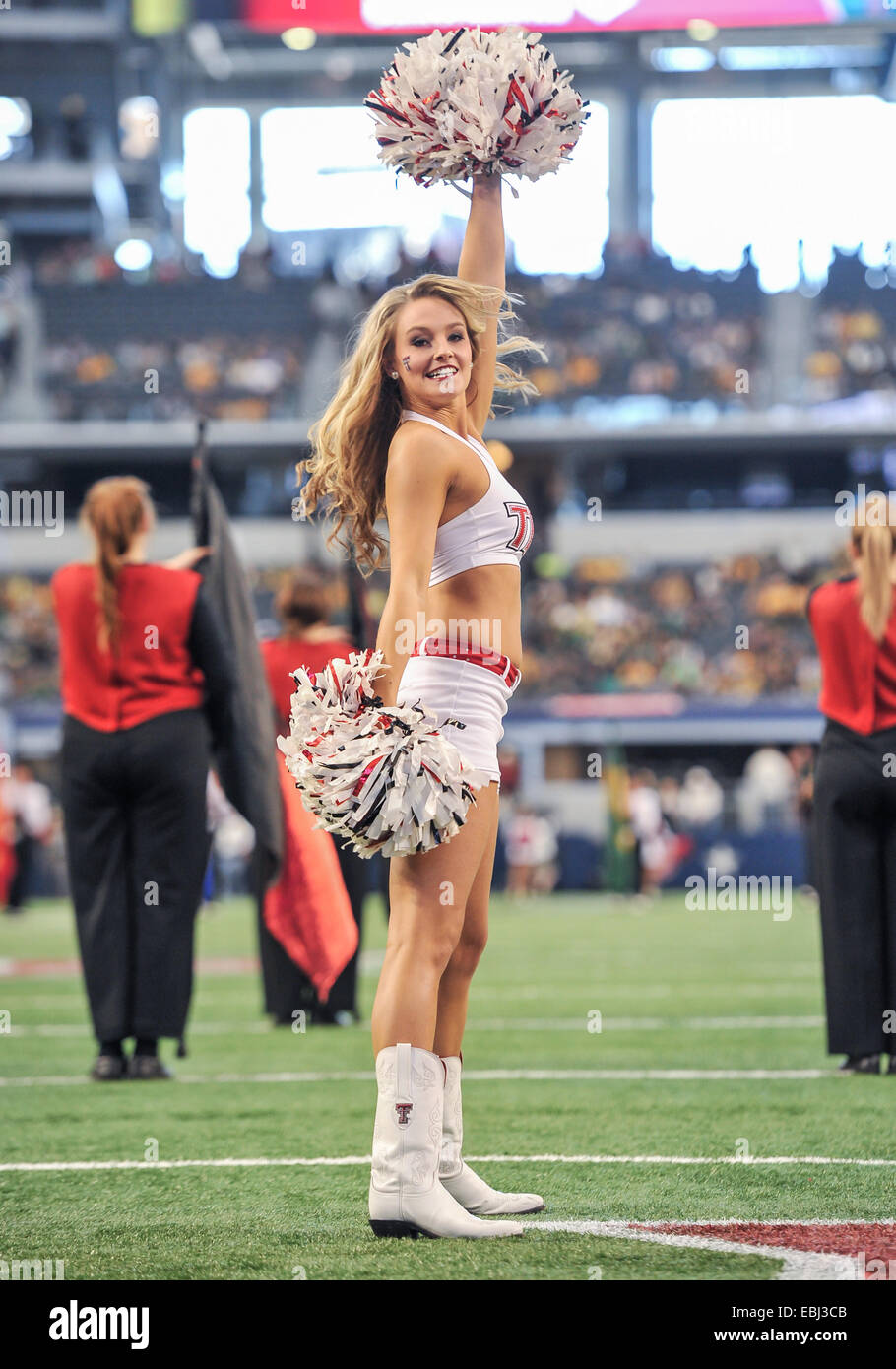 Texas Tech Cheerleaders in action during an NCAA football game between