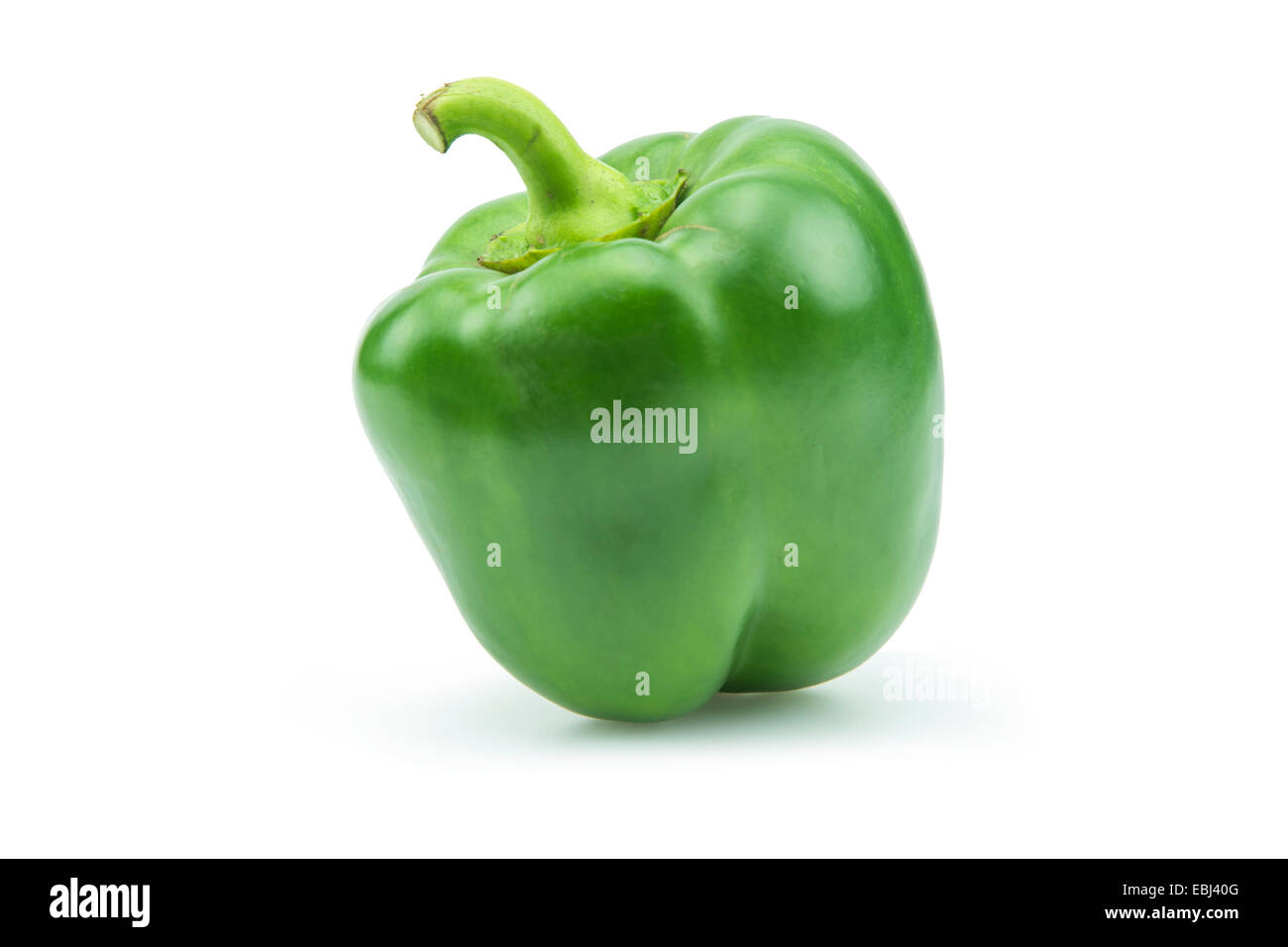 Green Paprika pepper isolated on white background Stock Photo Alamy