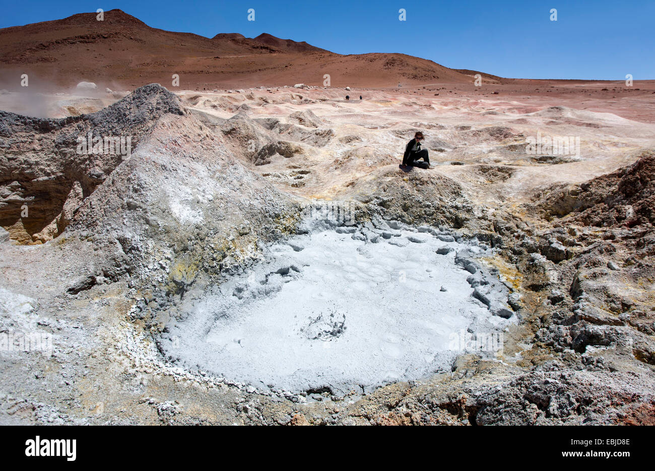 Sol de Mañana geothermal area. Salar de Uyuni tour. Bolivia Stock Photo