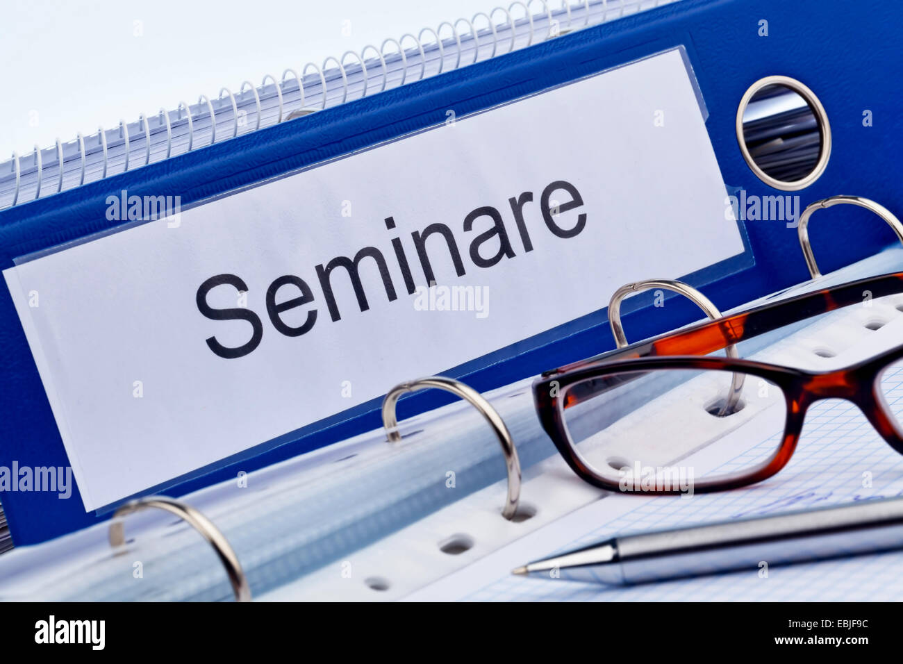 folder and documents of a seminar Stock Photo