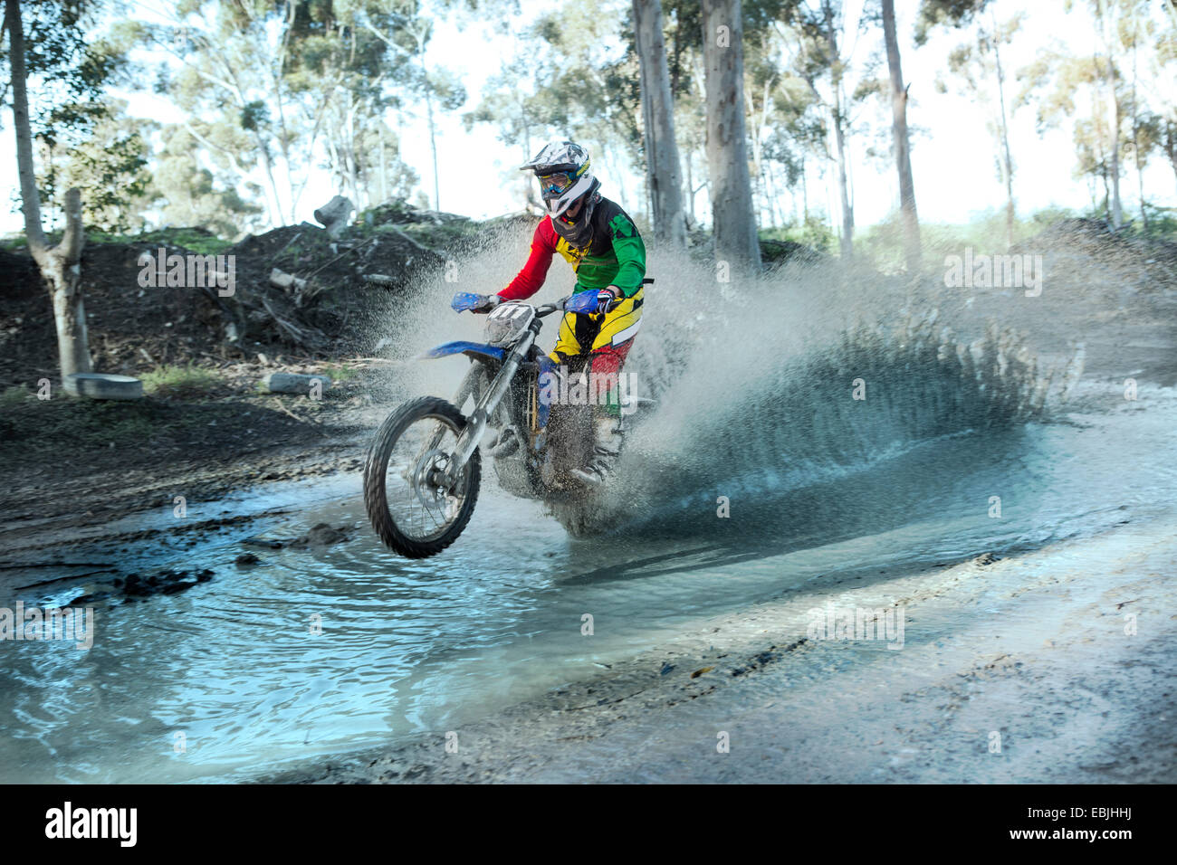 Young male motocross rider racing hi-res stock photography and images ...