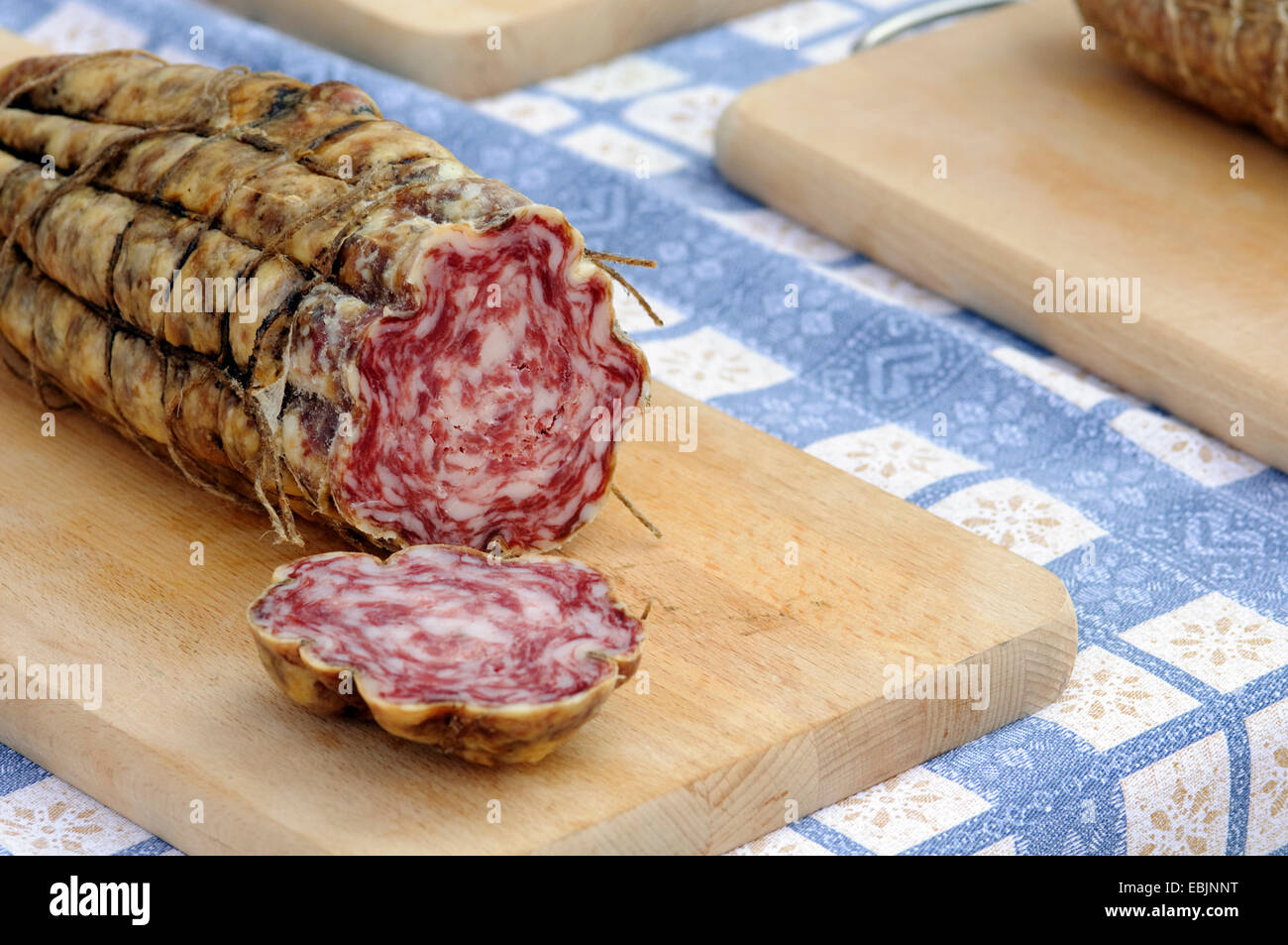 Italy, Lombardy. Cremona, Salami. Stock Photo