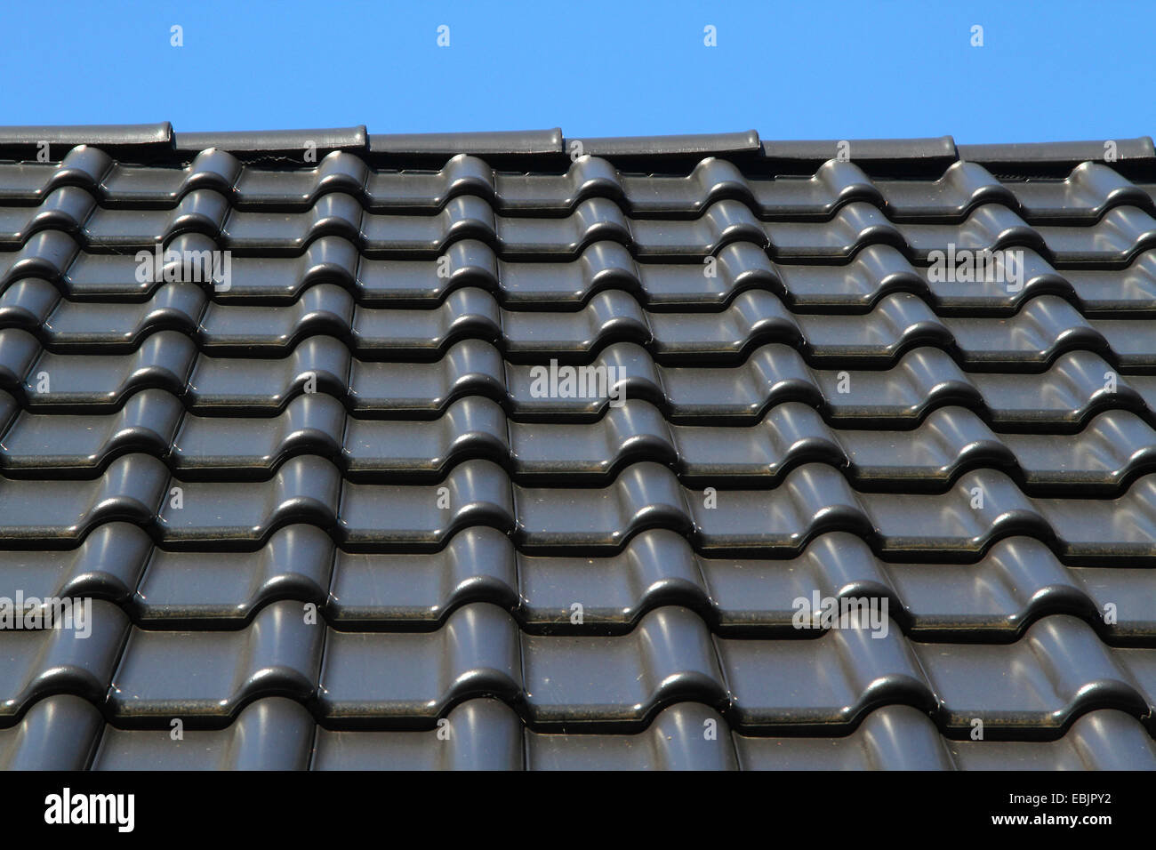 gabled roof with new roof tiles, Germany, Nordrhein Westfalen Stock Photo