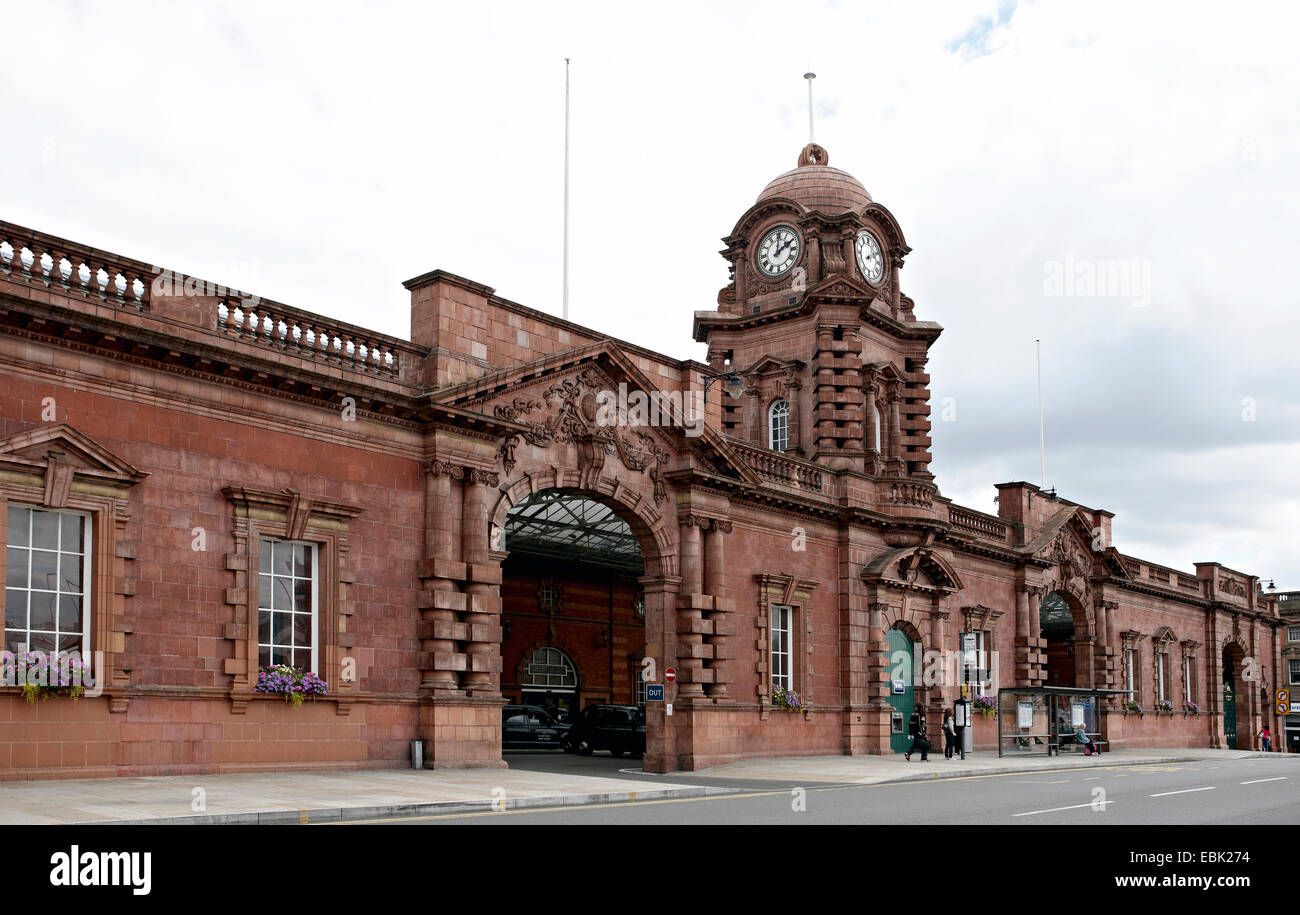 Exterior of Nottingham railway station. Stock Photo