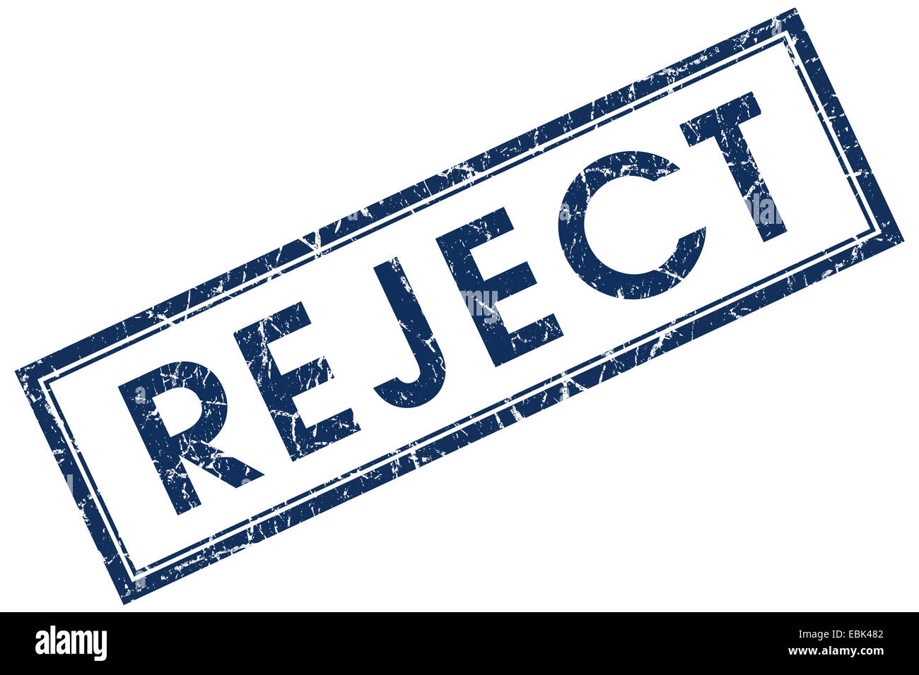 reject blue square stamp Stock Photo - Alamy