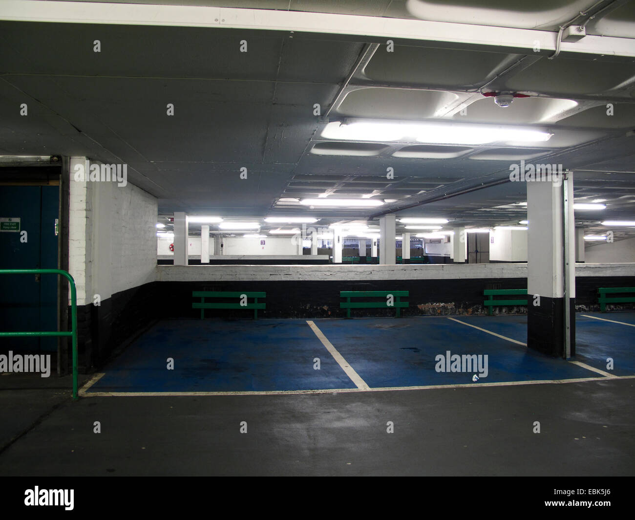 Indoor multi-storey car park Stock Photo