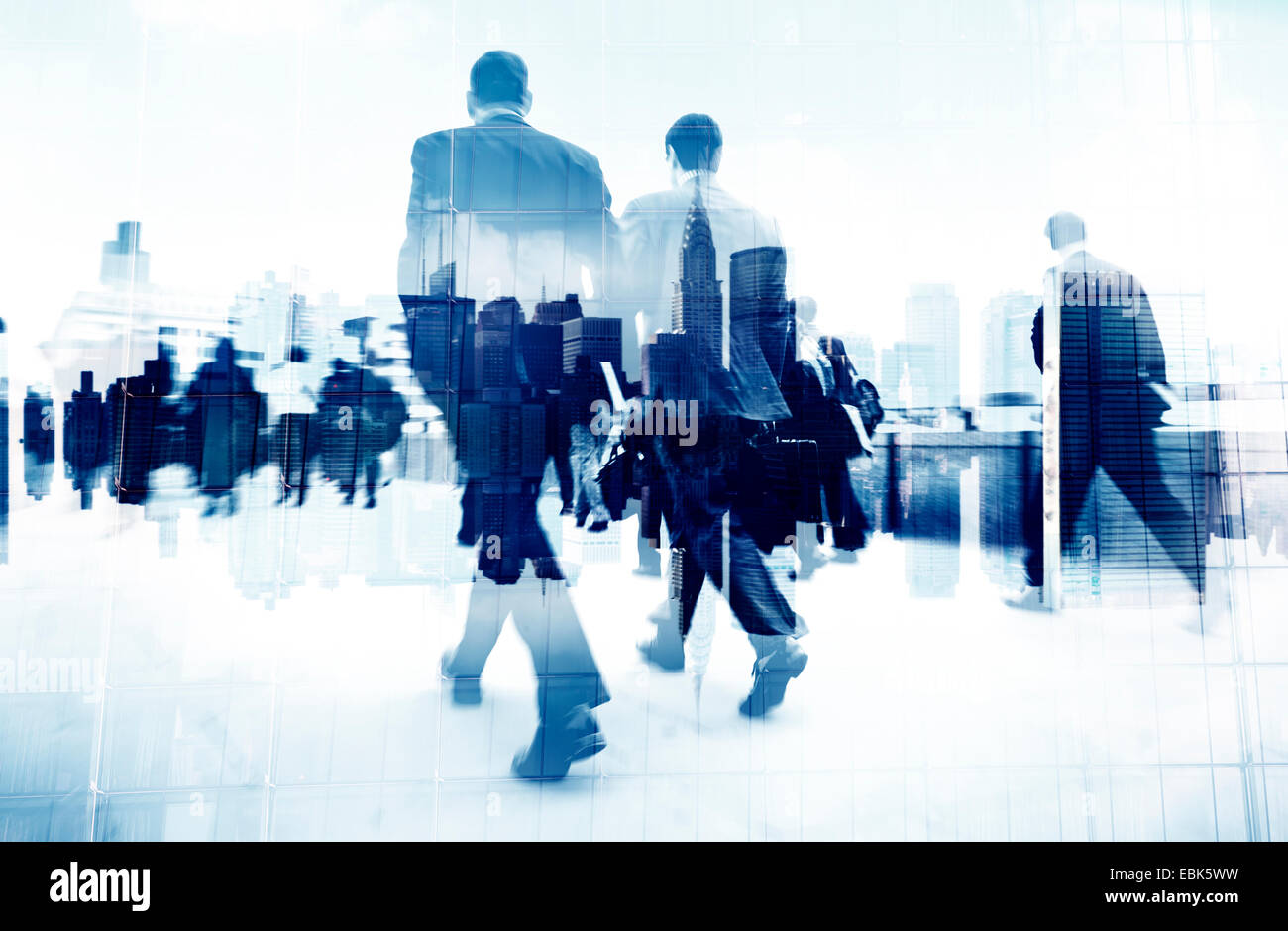 Abstract Image of Business People Walking on the Street Stock Photo - Alamy