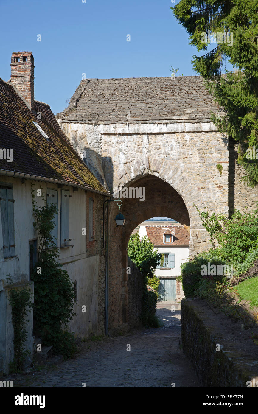 Medieval gateway at Gerberoy Stock Photo