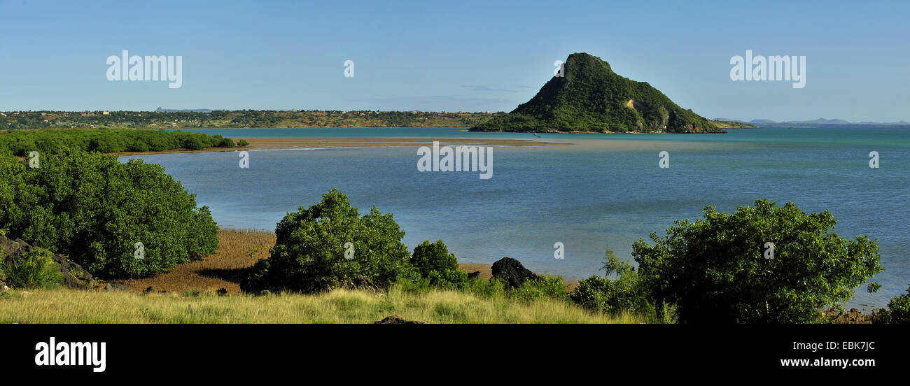 bay of Diego Suarez and Nosy Lonjo island, Madagascar, Antsiranana Stock Photo