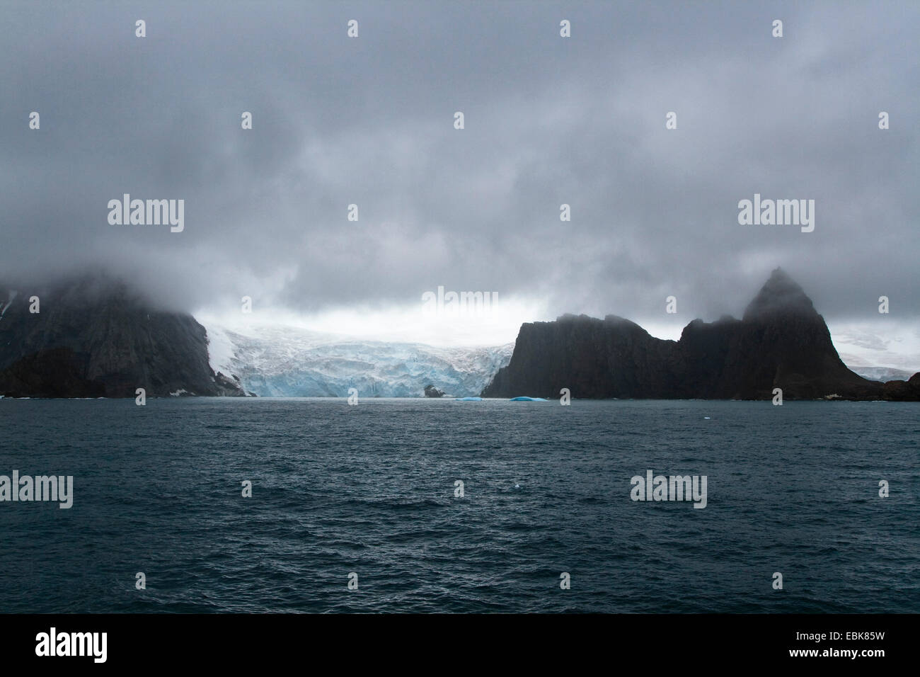 glacier near Point Wild on Elephant Island, Antarctica, Suedliche Shetlandinseln Stock Photo