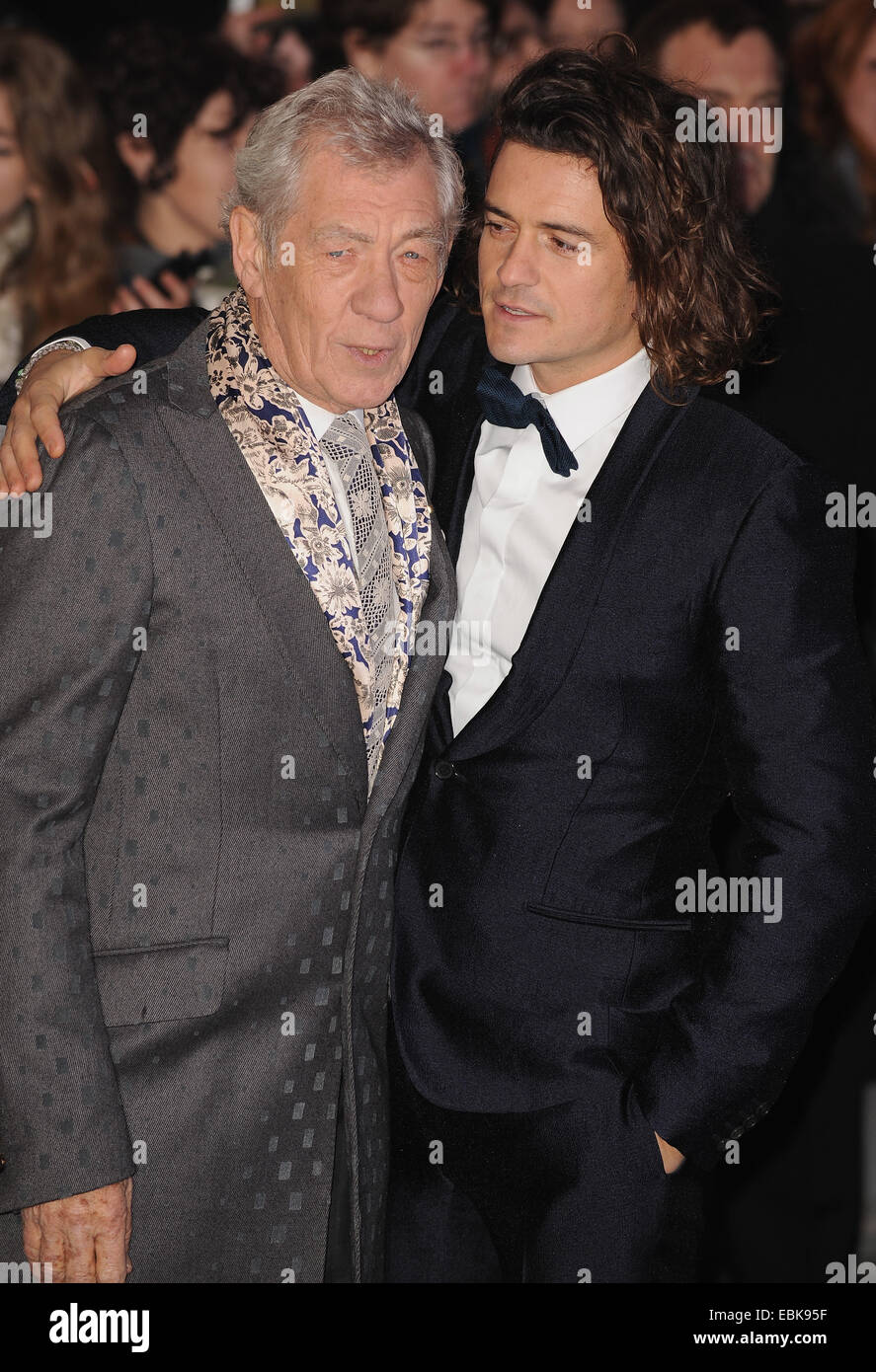 London, UK. 1st Jan, 2015. Ian McKellen and Orlando Bloom attend the UK premiere of 'The Hobbit: Battle of the Five Armies' at Empire Leciester Square. Credit:  Ferdaus Shamim/ZUMA Wire/Alamy Live News Stock Photo