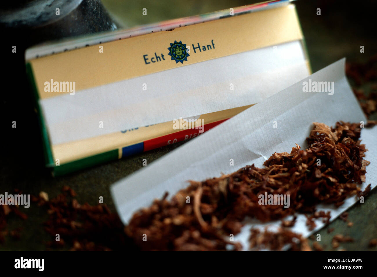 Indian hemp, marijuana, mary jane (Cannabis sativa), products of hemp Stock Photo