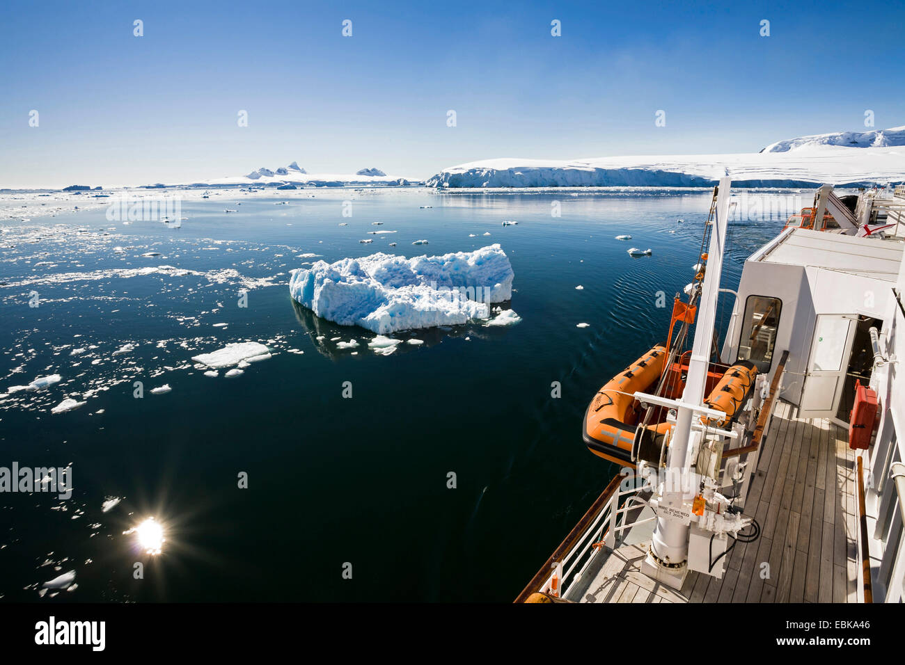 view fromt cruise ship to Antarctic Peninsula, Antarctica Stock Photo