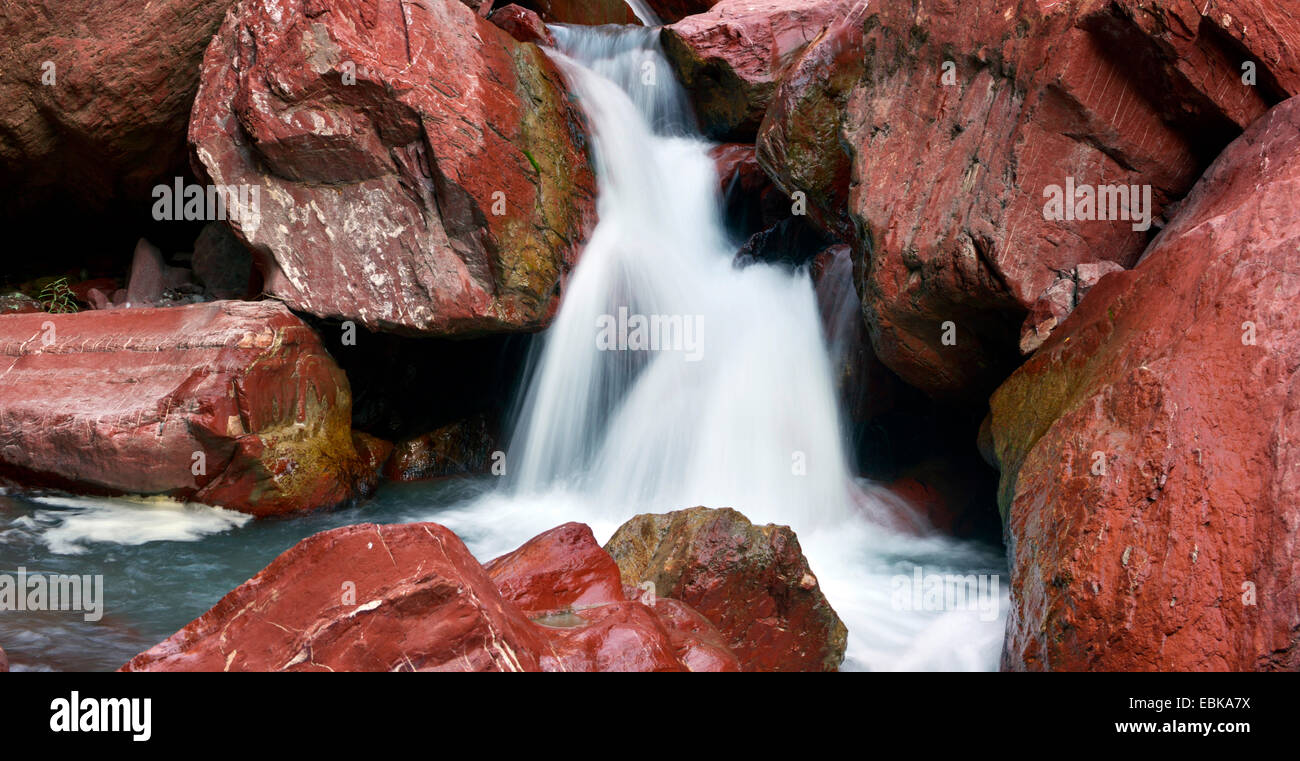 waterfall in the canyon of river Cians (Les Gorges du Cians), France, Mercantour National Park Stock Photo