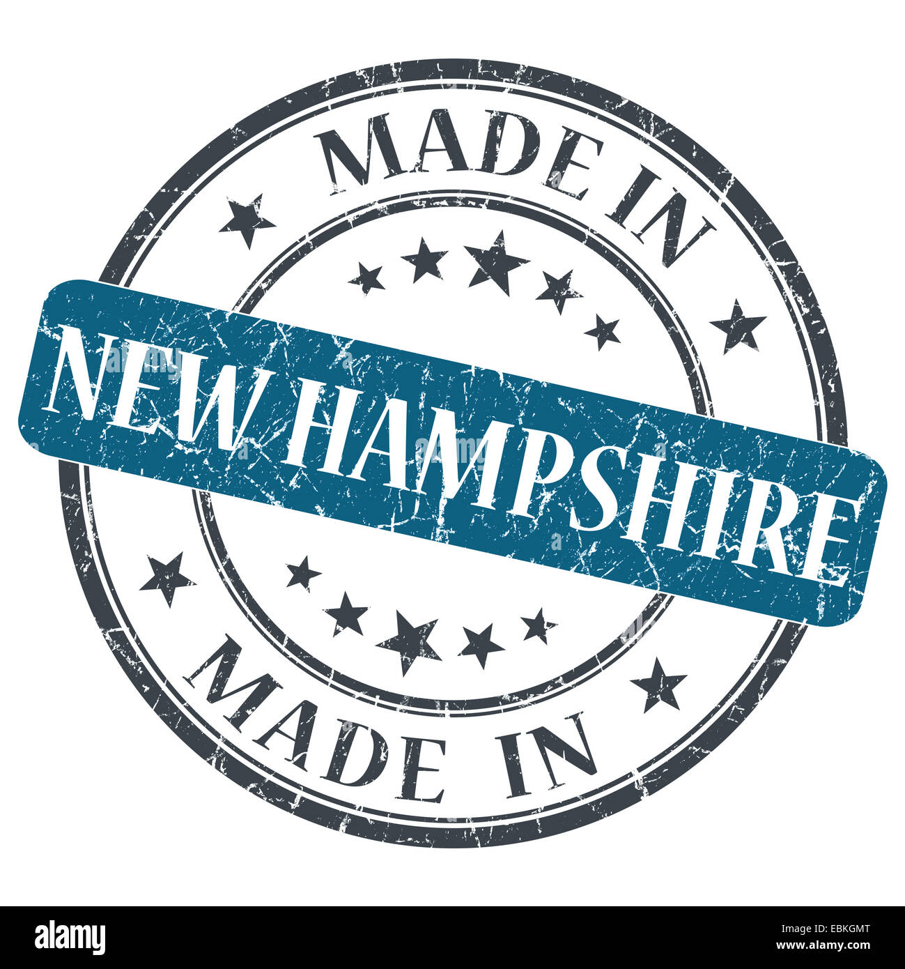 made in New Hampshire blue round grunge isolated stamp Stock Photo Alamy