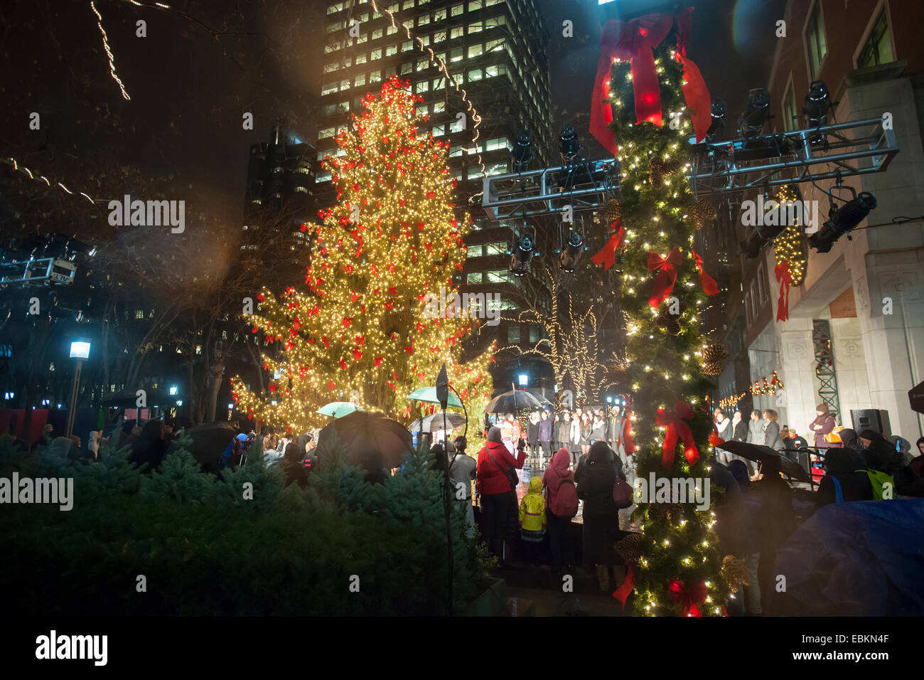 The MetroTech Christmas tree at their 25th annual tree lighting in