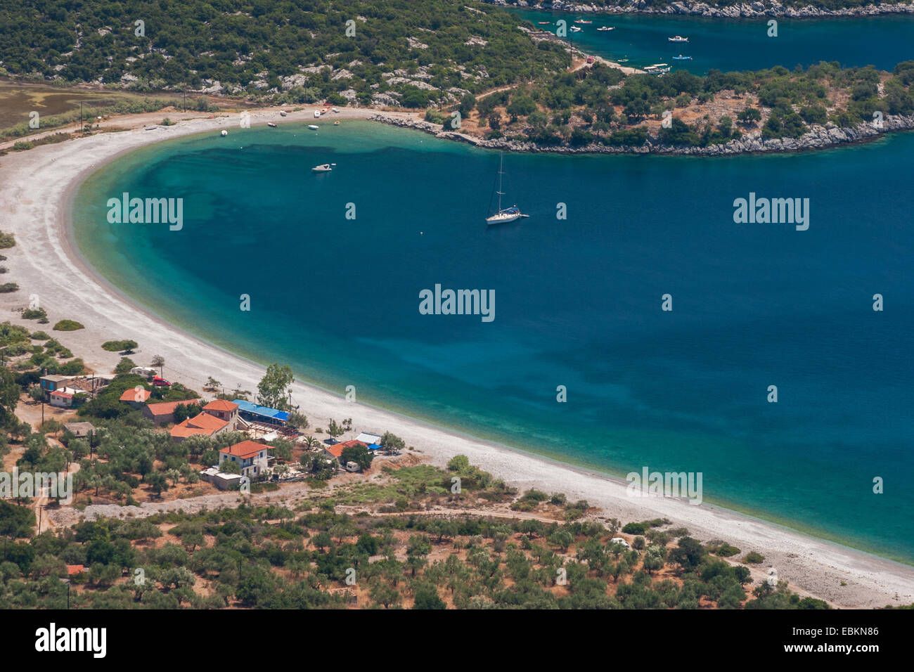 Fokianos pebble beach. Arcadia, Peloponnese, Greece Stock Photo