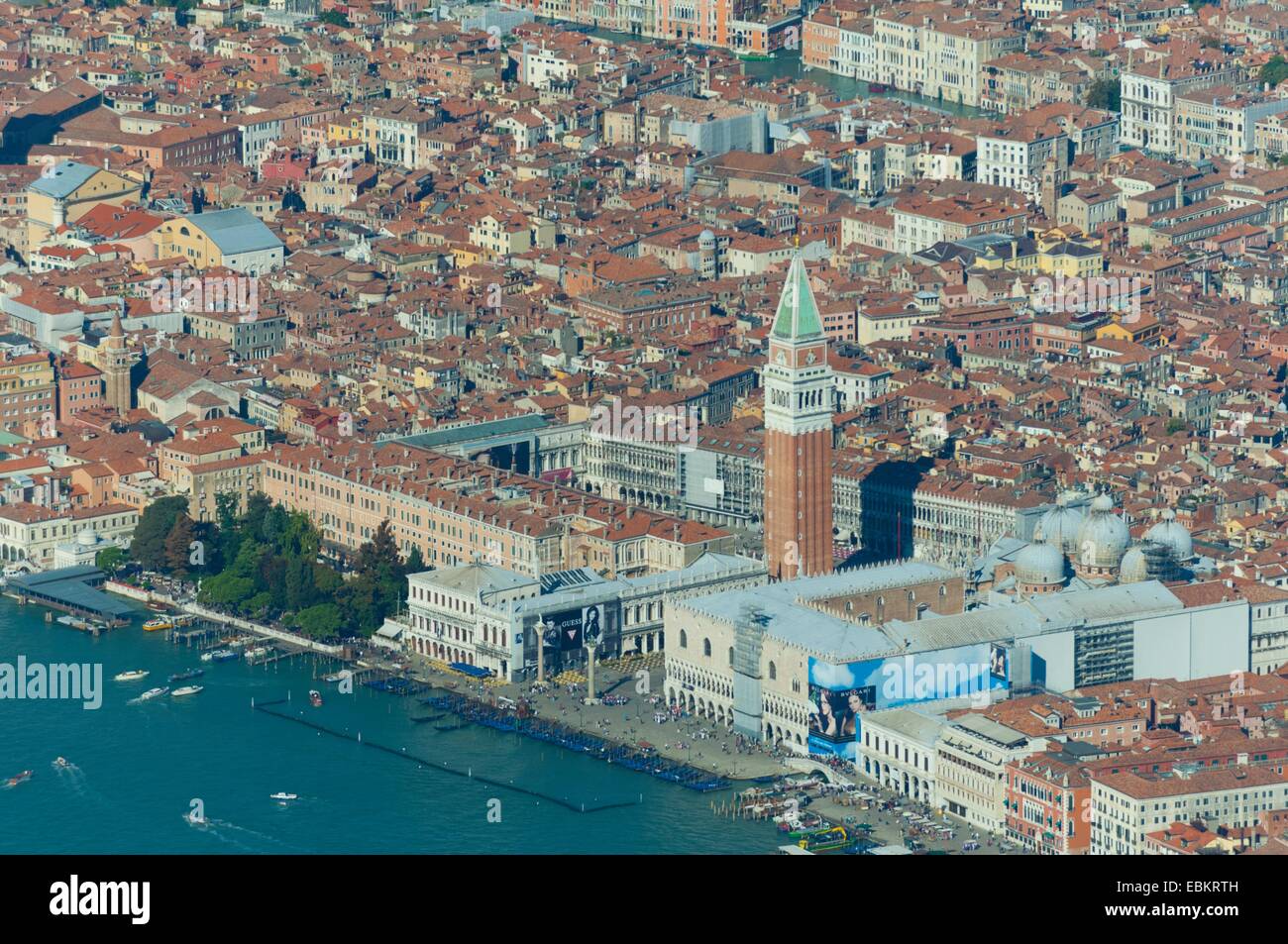 Aerial view of Piazza San Marco, Venice, Italy, Europe Stock Photo