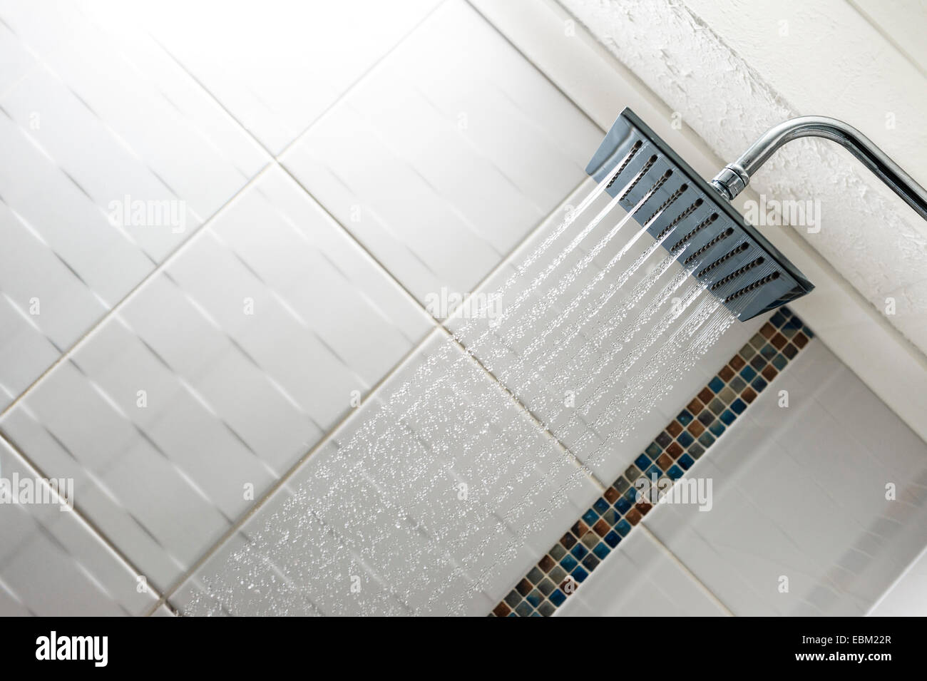 Square rain shower head Stock Photo Alamy