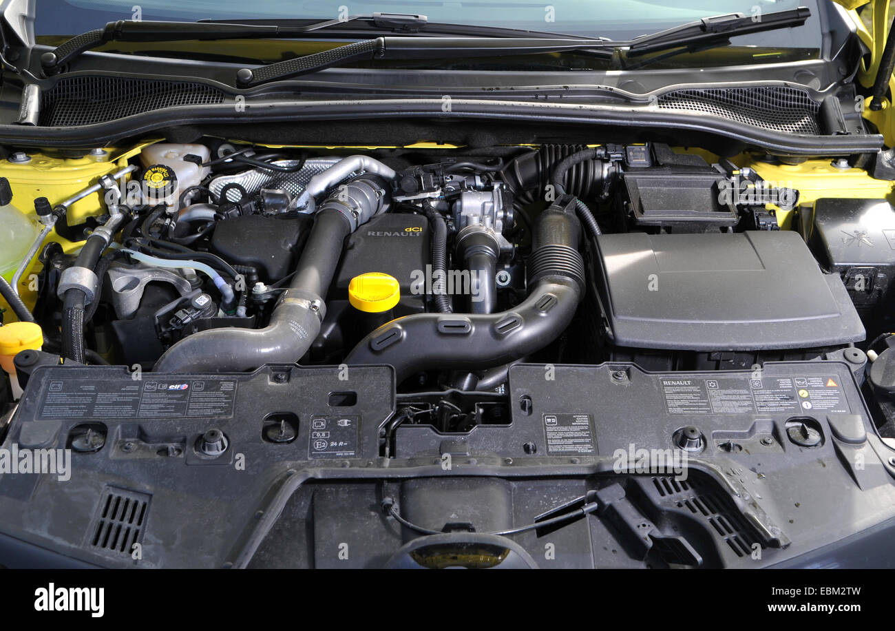 2013 Renault Clio small French hatchback car diesel engine Stock Photo -
