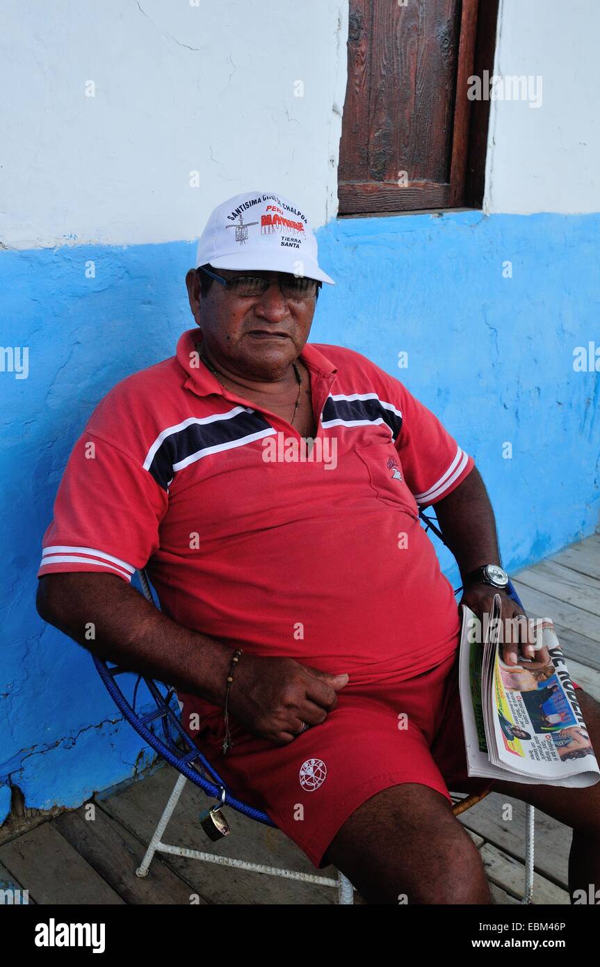 Traditional house in PUERTO PIZARRO . Department of Tumbes .PERU Stock