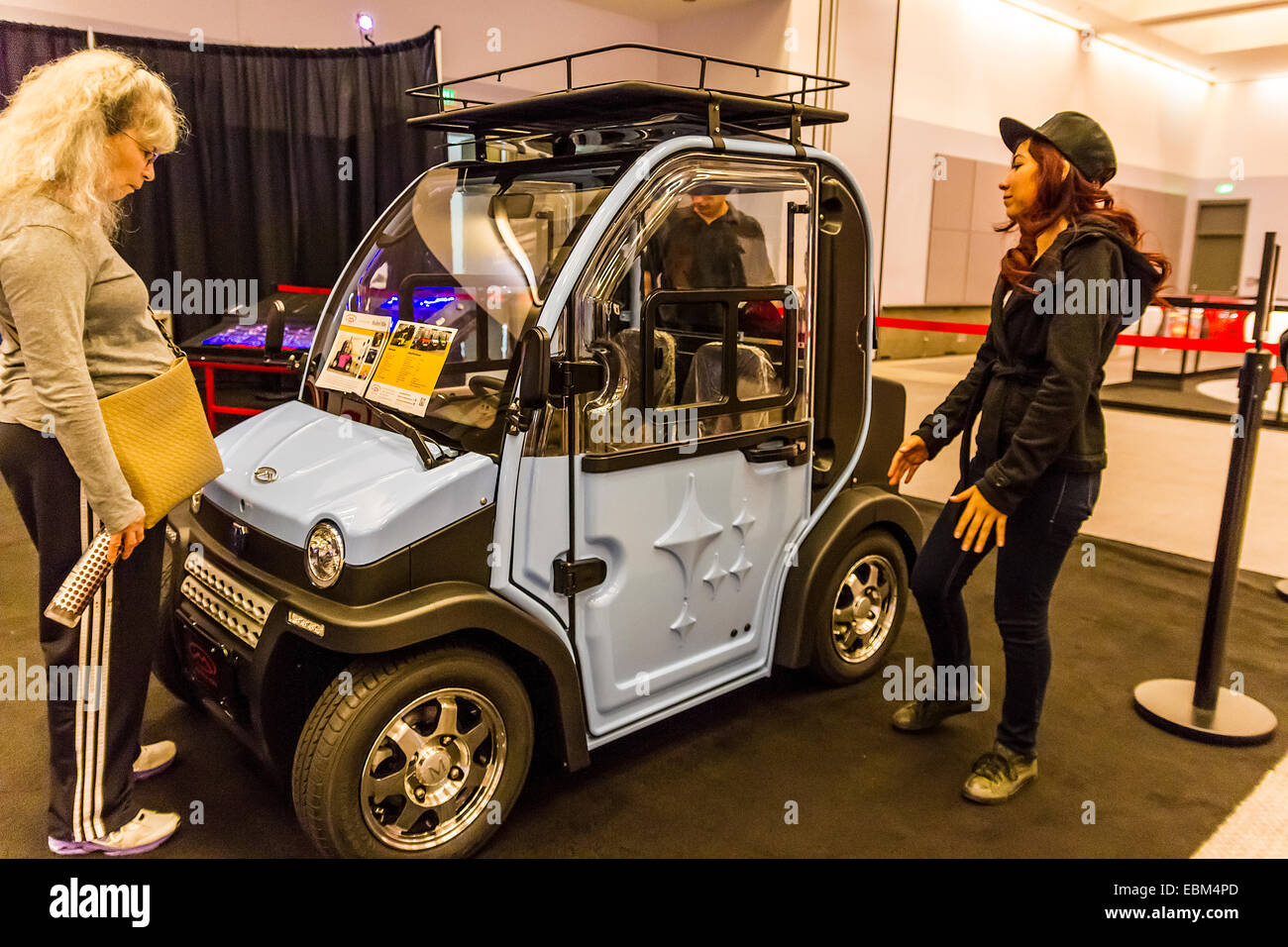 The Mullen Electric city car at the 2014 Los Angeles Auto Show Stock Photo
