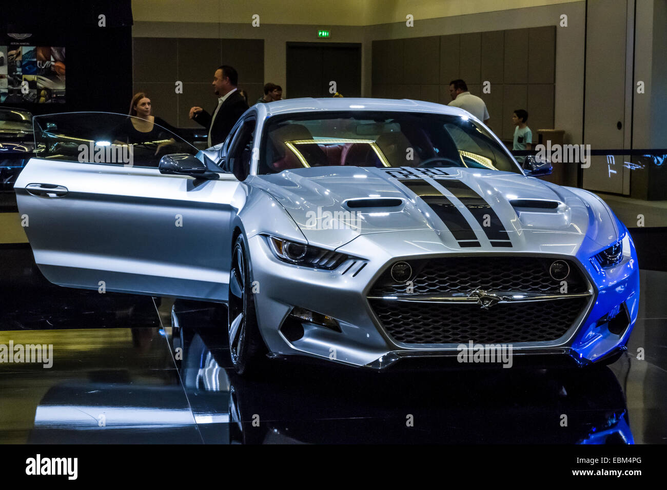 The 725 HP Galpin Ford re-skinned Ford Mustang designed by Henrik Fisker at the 2014 Los Angeles Auto Show Stock Photo
