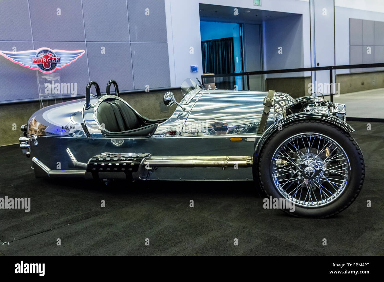 A Morgan Three wheeler a the 2014 Los Angeles Auto Show Stock Photo
