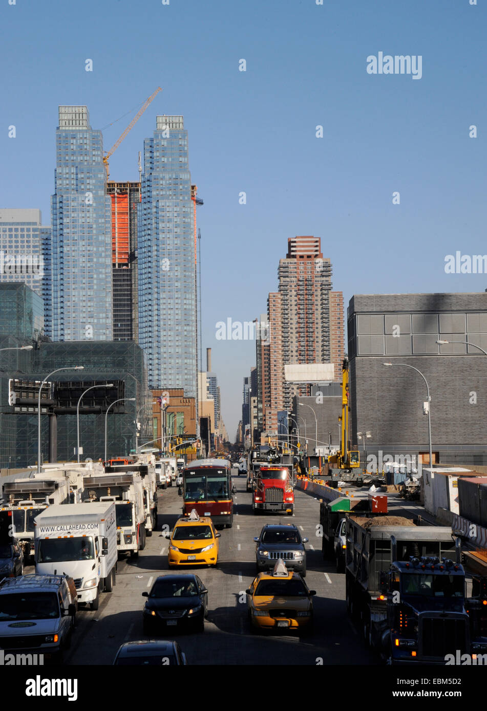 Manhattan New York USA   - Traffic congestion on Ninth Avenue city centre Stock Photo