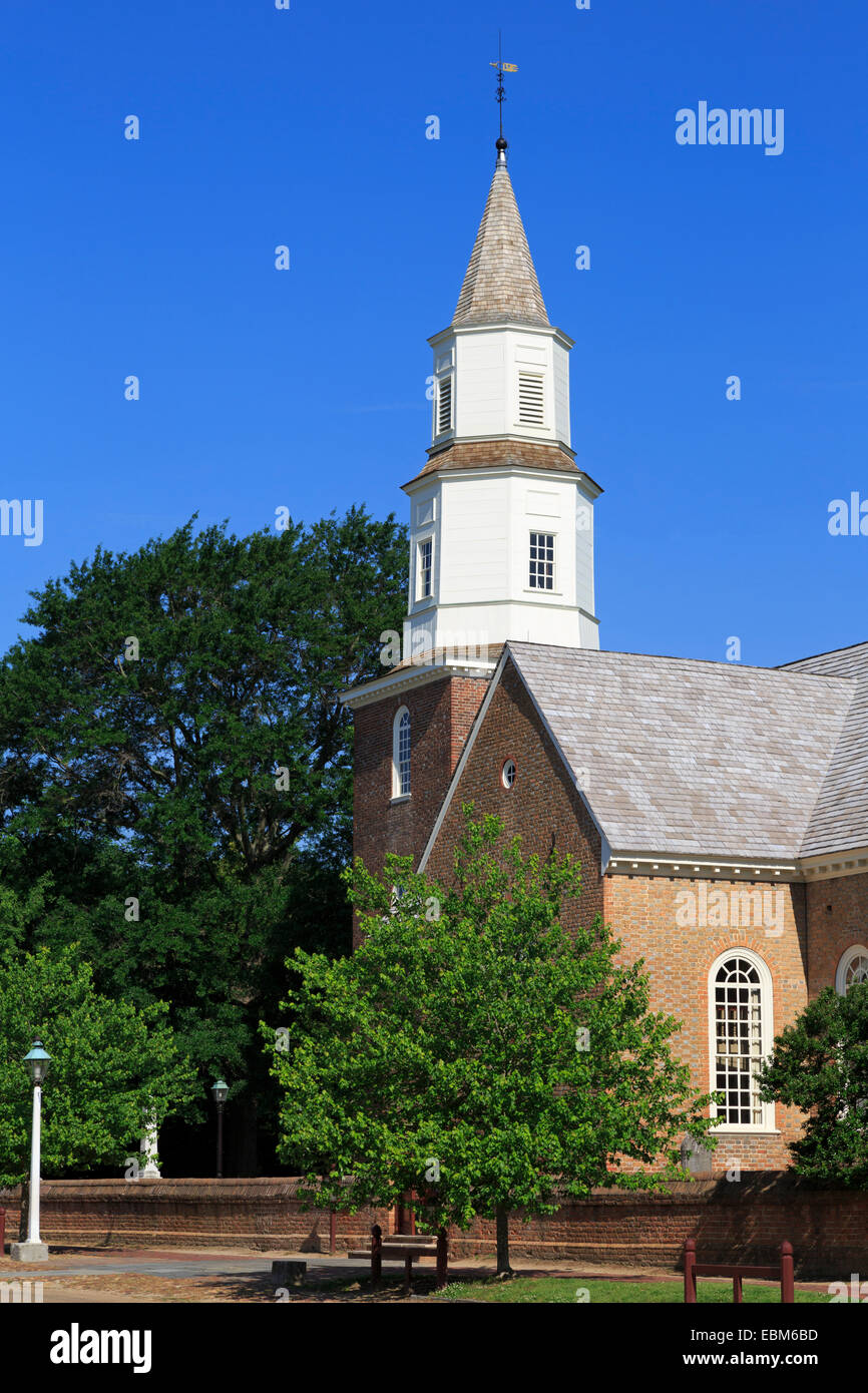 Bruton Parish Church, Colonial Williamsburg, Virginia, USA Stock Photo