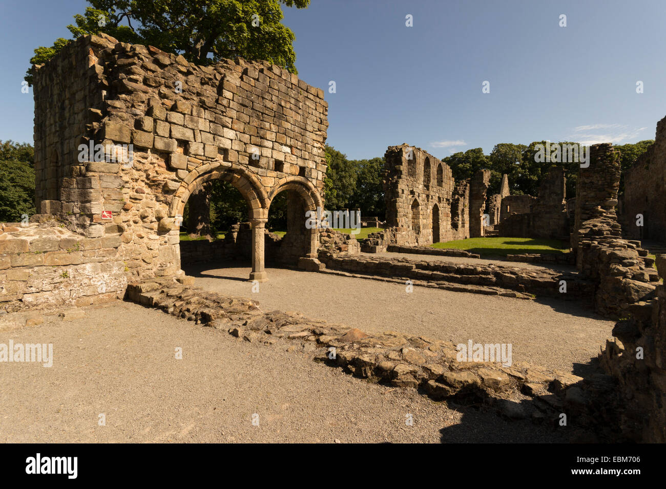 12th century ruins, Basingwerk Abbey, Holywell, Flintshire, North Wales