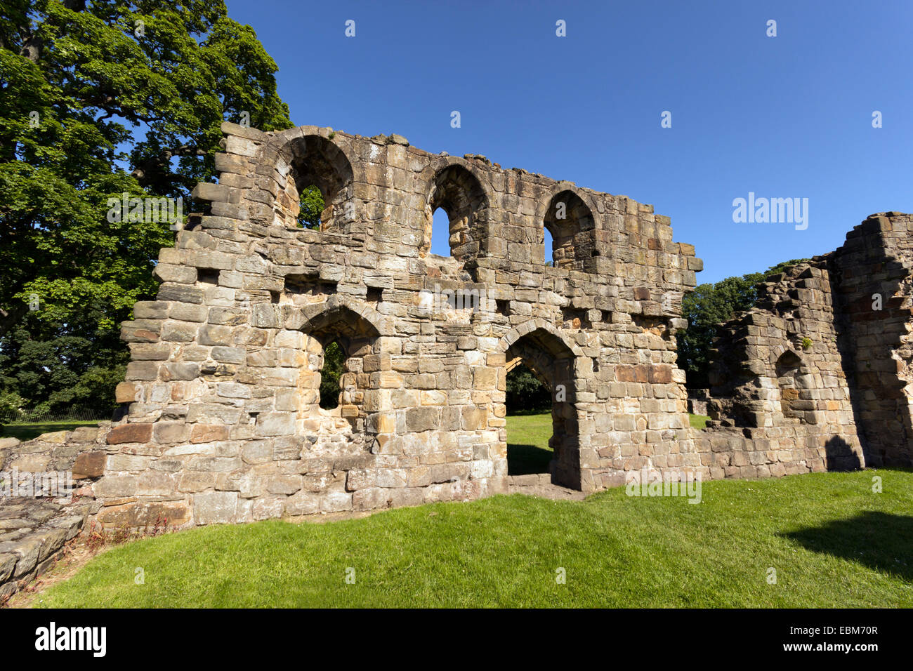 12th century ruins, Basingwerk Abbey, Holywell, Flintshire, North Wales