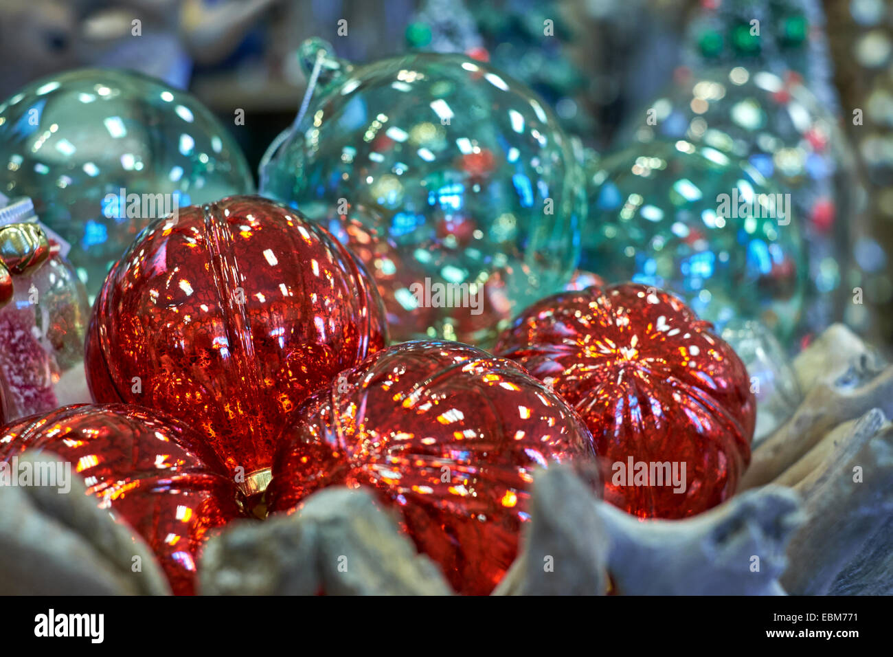 Shiny things, decorative crystal cut pink ornaments, fake jewels Stock  Photo - Alamy