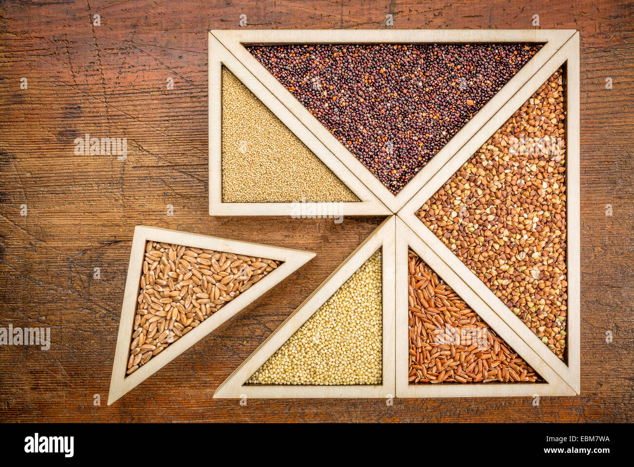 wheat berries against gluten free alternative grains (quinoa, millet