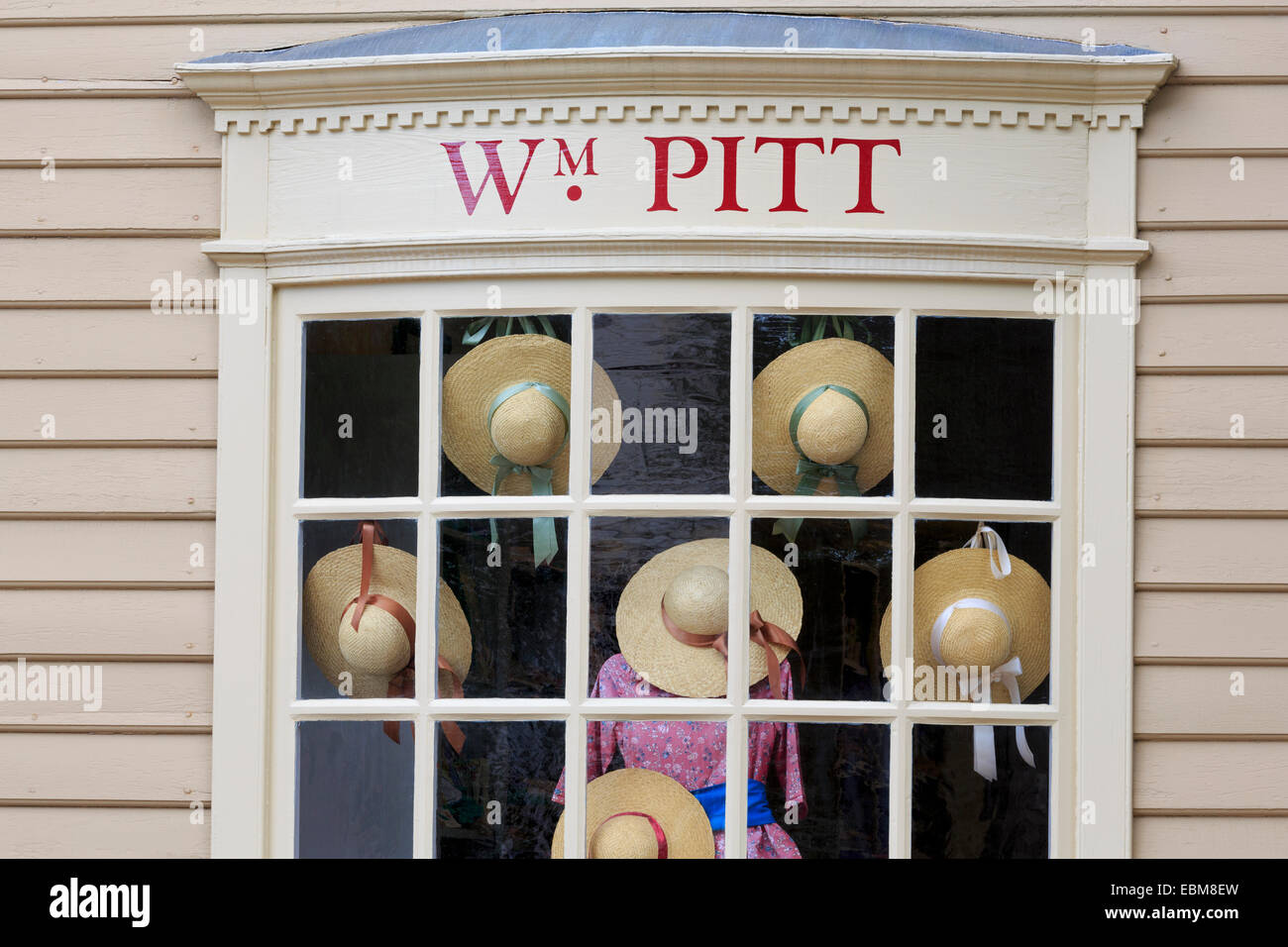 Store window in Colonial Williamsburg, Virginia, USA Stock Photo Alamy