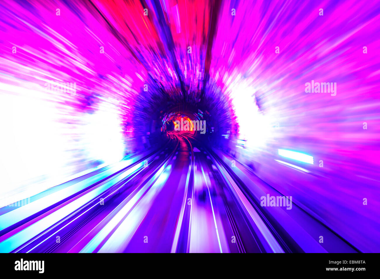 Motion blur in the Shanghai Sightseeing Tunnel Stock Photo - Alamy