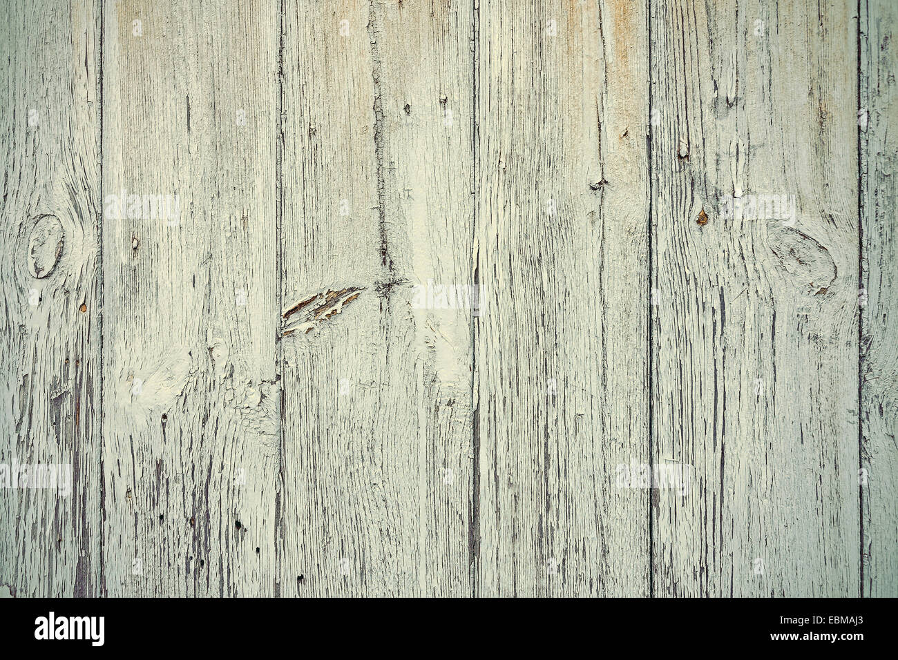 Old Wooden Boards with paint peeling off  background. Stock Photo
