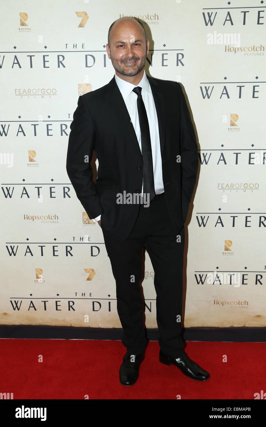 Sydney, Australia. 2 December 2014. Steve Bastoni (Omer – Ayshe’s brother-in-law) arrives on the red carpet at The Water Diviner World Premiere at the State Theatre, 49 Market Street, Sydney, NSW, Australia. Shot in both Australia and Turkey, the film is an epic adventure set four years after the battle of Gallipoli during WWI. Copyright Credit:  2014 Richard Milnes/Alamy Live News. Stock Photo