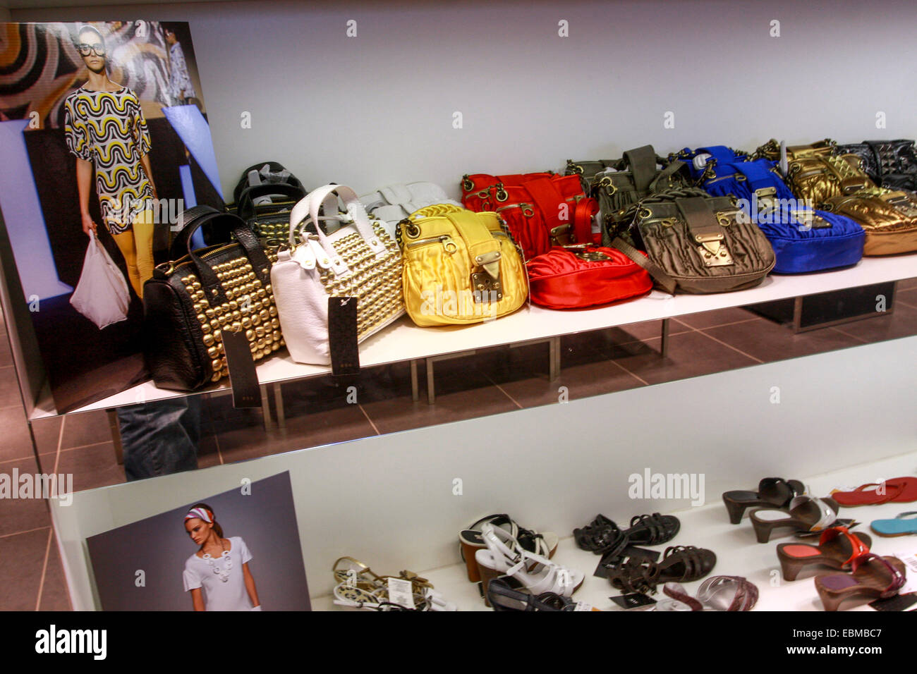 Prague Shop with handbags and shoes shop shelf, department store Stock  Photo - Alamy