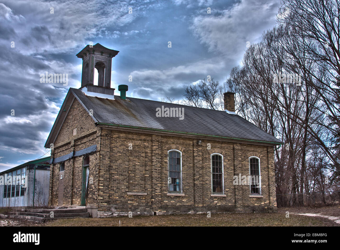 Sunnyside School Menomonee Falls Wisconsin built in 1875 Stock Photo