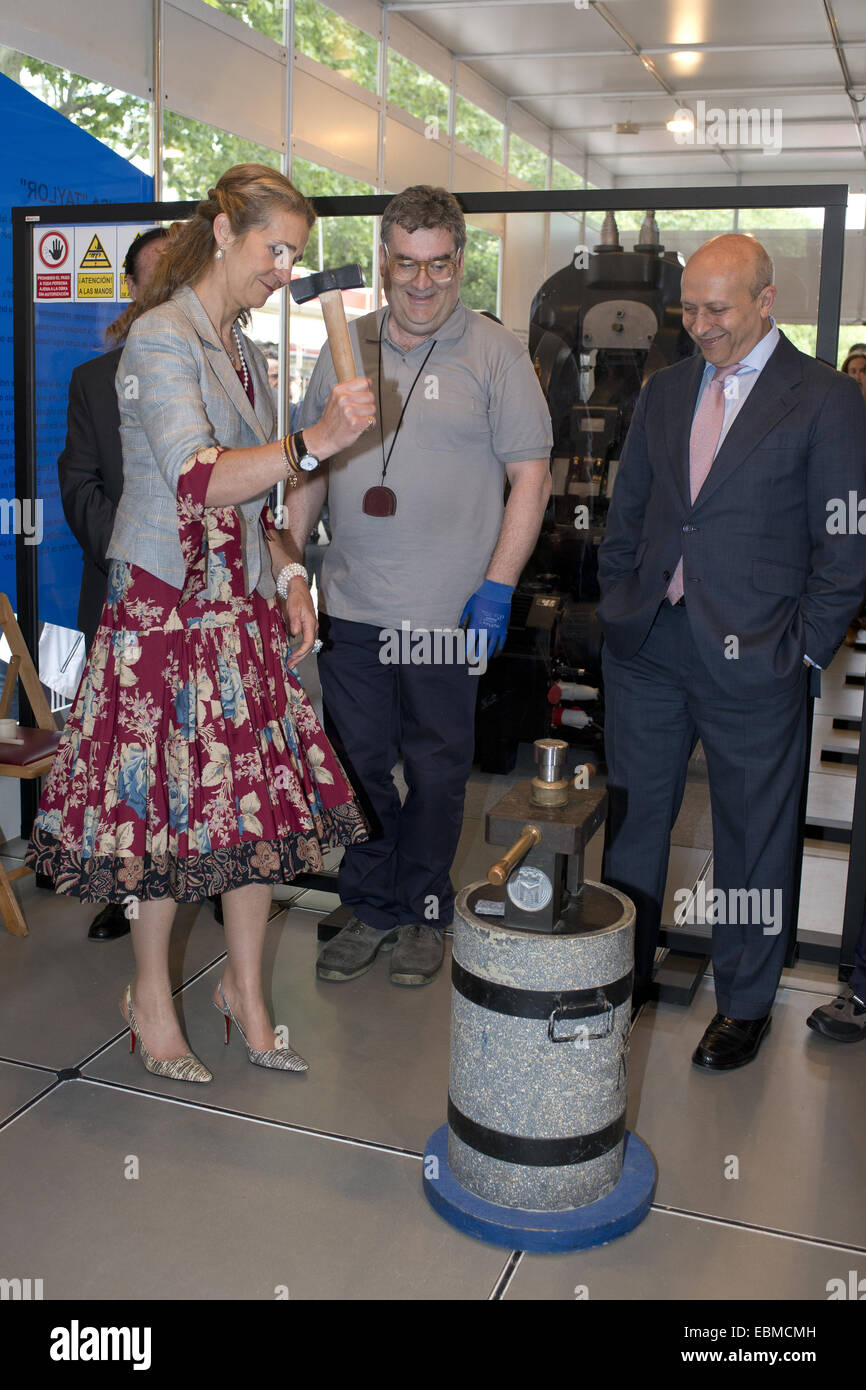Infanta Elena, Duchess of Lugo, attends the opening of the Madrid Book