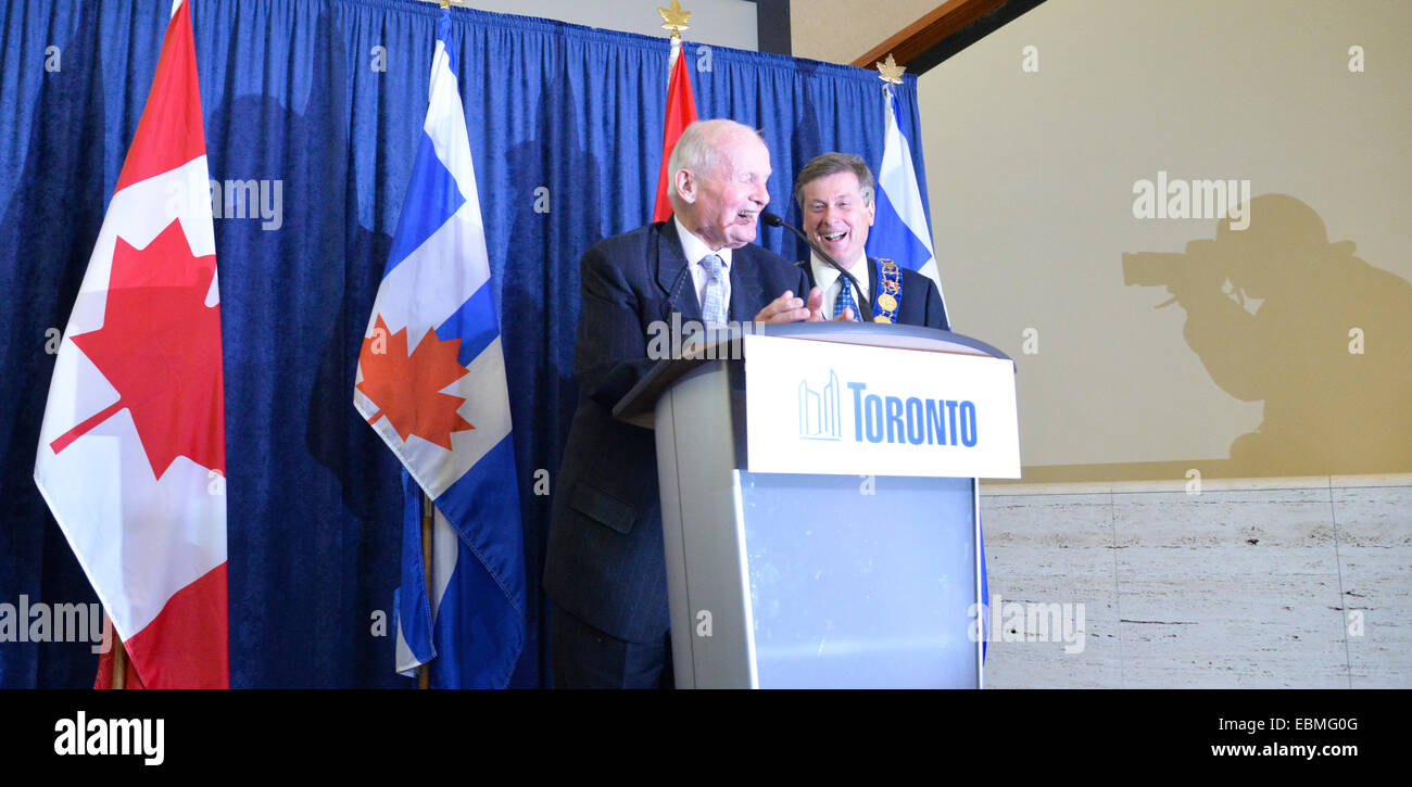 TORONTO, ONTARIO/CANADA - 2nd DECEMBER TUESDAY 2014 : John Tory officially sworning in as Toronto's 65th mayor in City hall Stock Photo