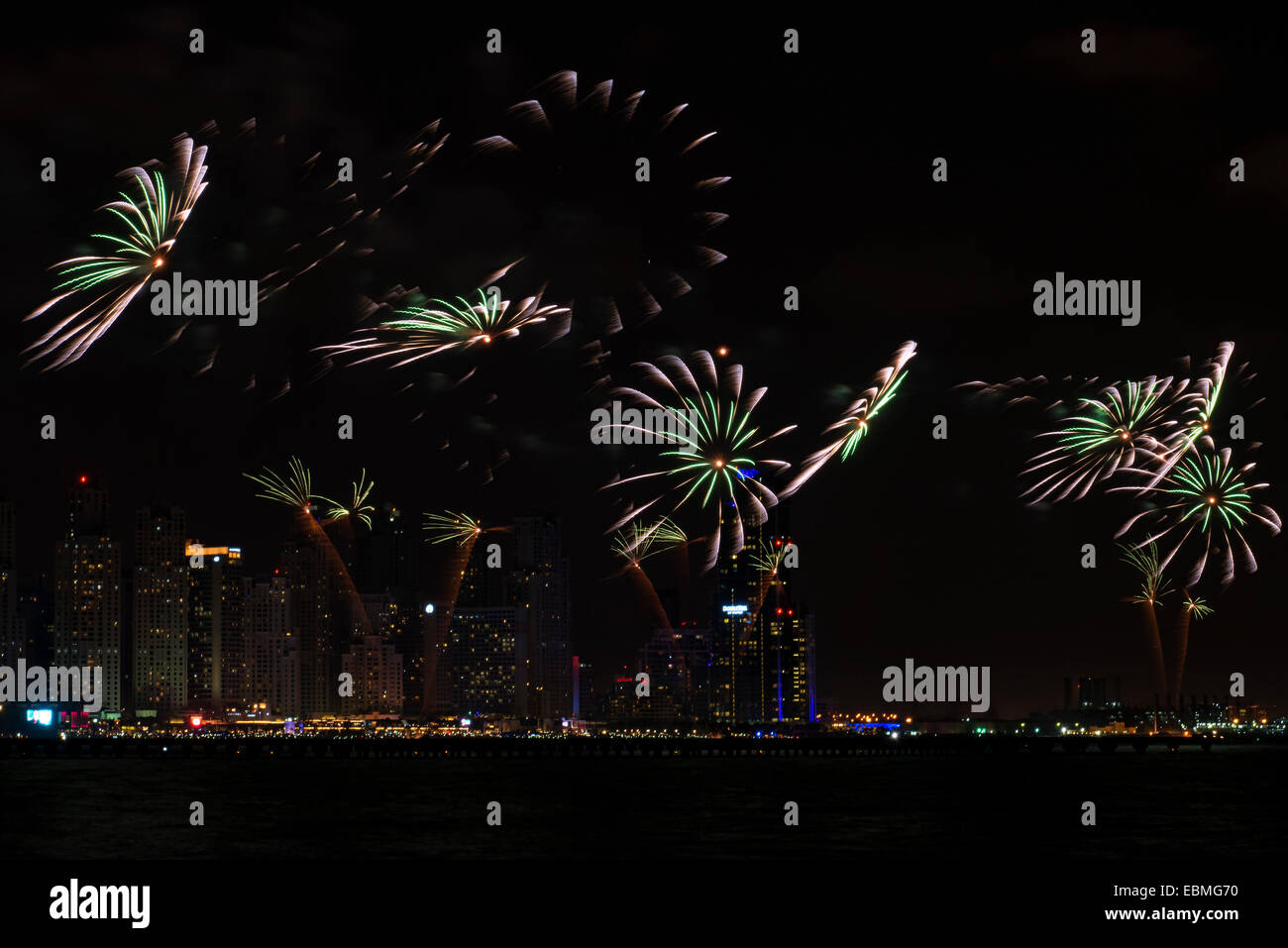 National Day Fireworks in Dubai Marina, UAE Stock Photo Alamy