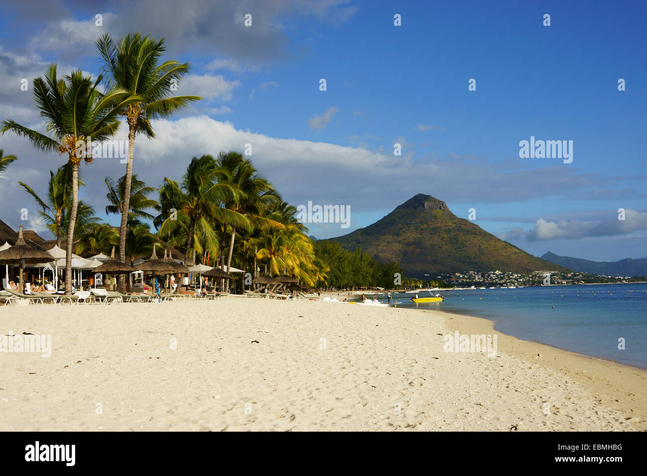 Tamarin Bay and beach, Island Mauritius Stock Photo