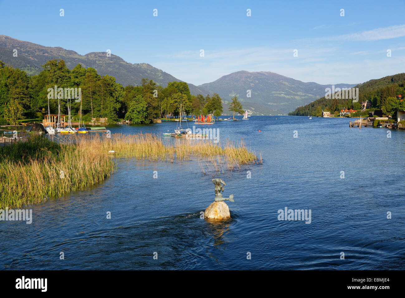 Lake Millstaetter See, Seeboden, Spittal an der Drau, Carinthia, Austria Stock Photo