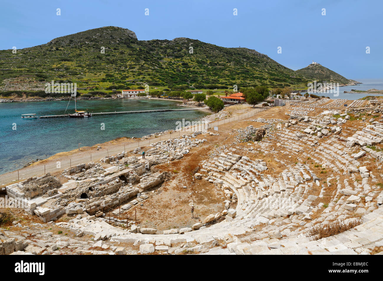 Roman theater, ancient city of Knidos, Knidos, near Datça, Datça Peninsula, Muğla Province, Aegean, Turkey Stock Photo