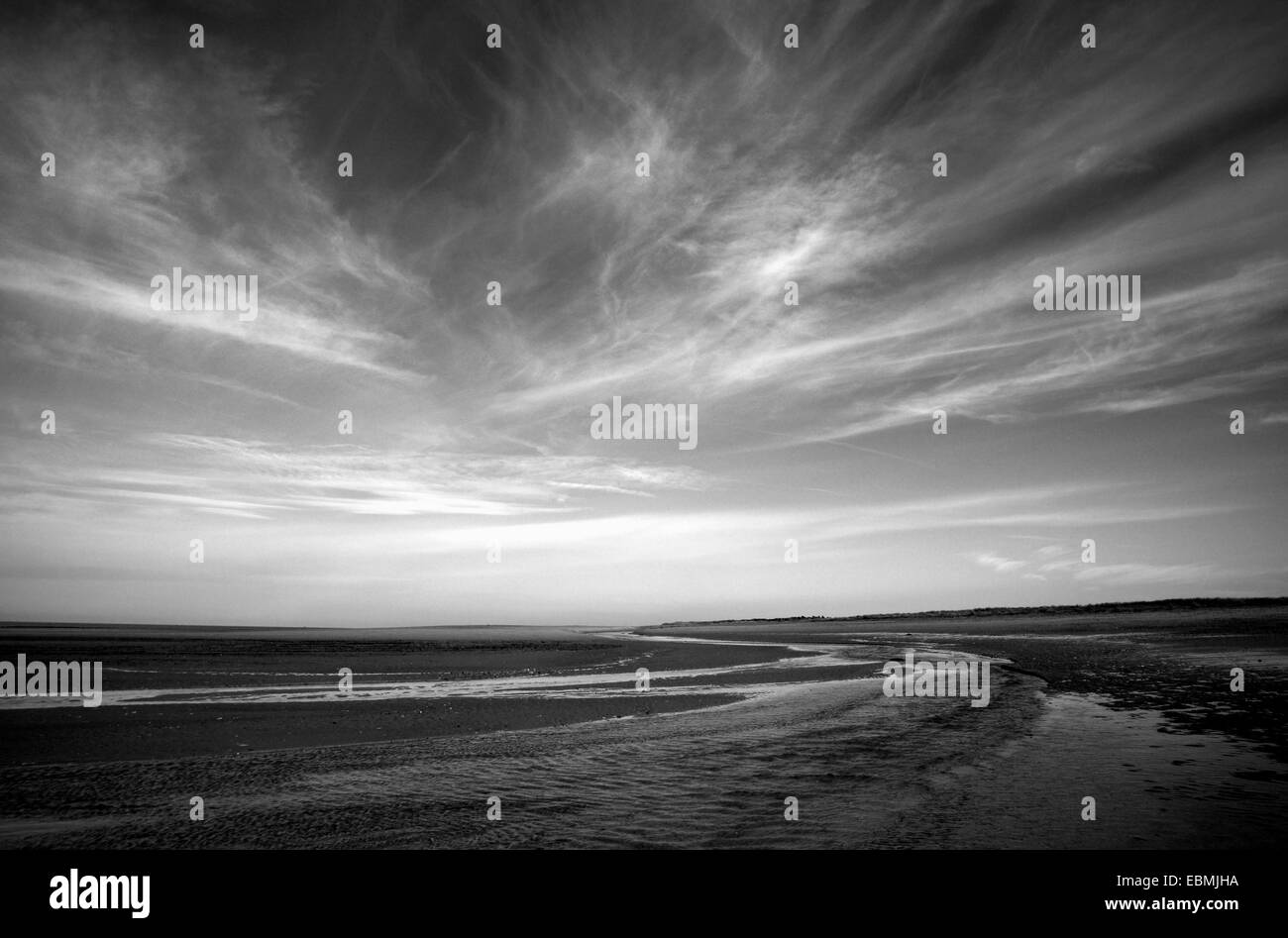 Wispy black clouds Black and White Stock Photos & Images - Alamy